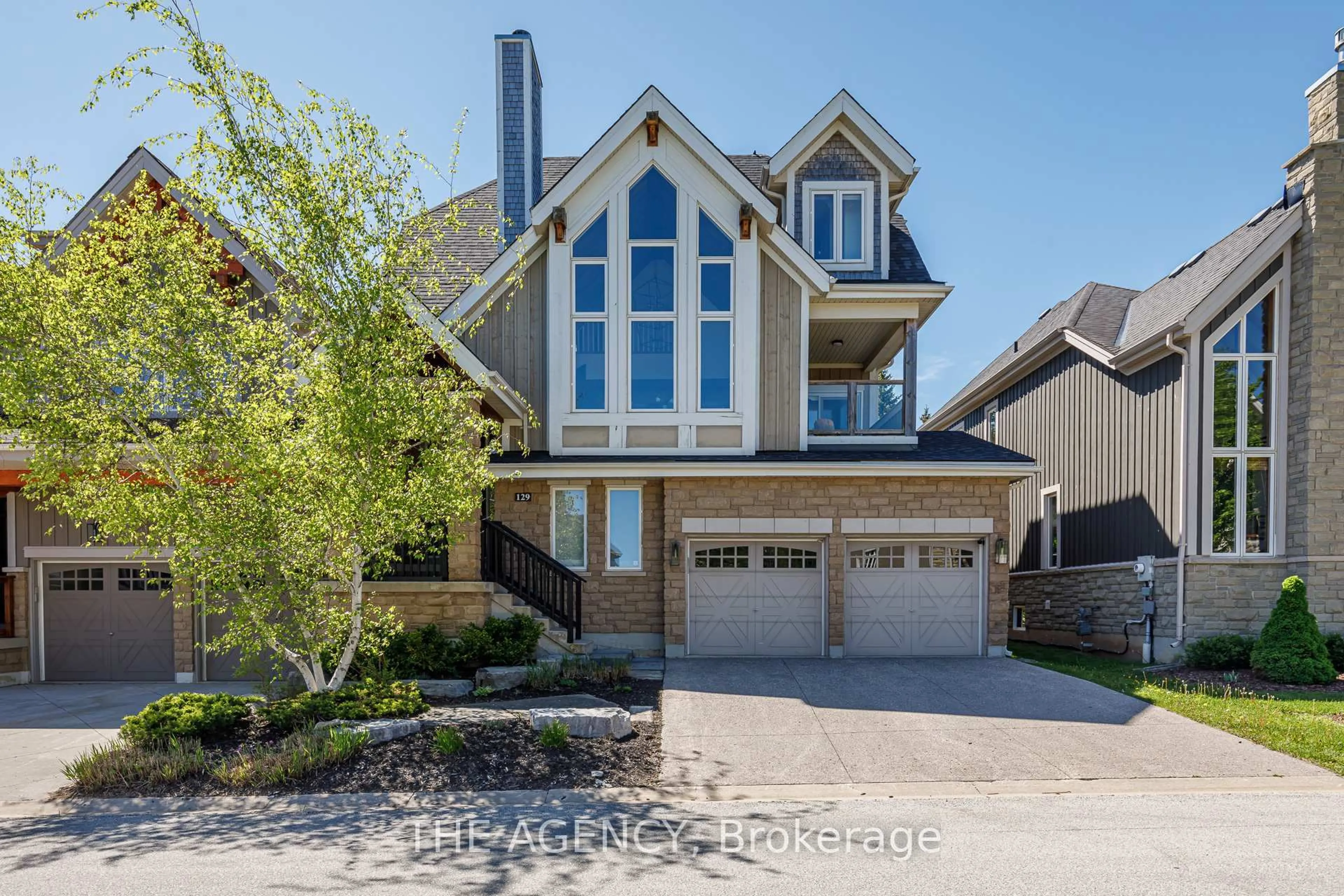Home with brick exterior material, street for 129 Venture Blvd, Blue Mountains Ontario L9Y 0B6
