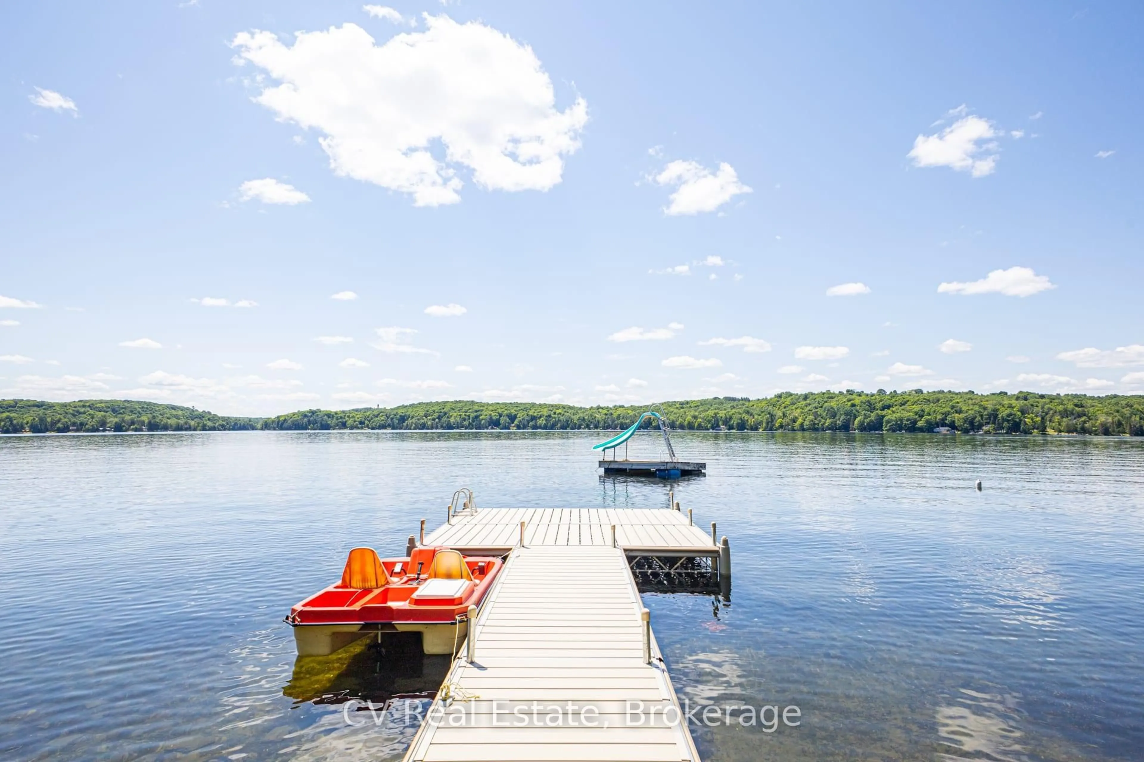Patio, water/lake/river/ocean view for 1303 Shuyler's Island Rd, Minden Hills Ontario K0M 2K0