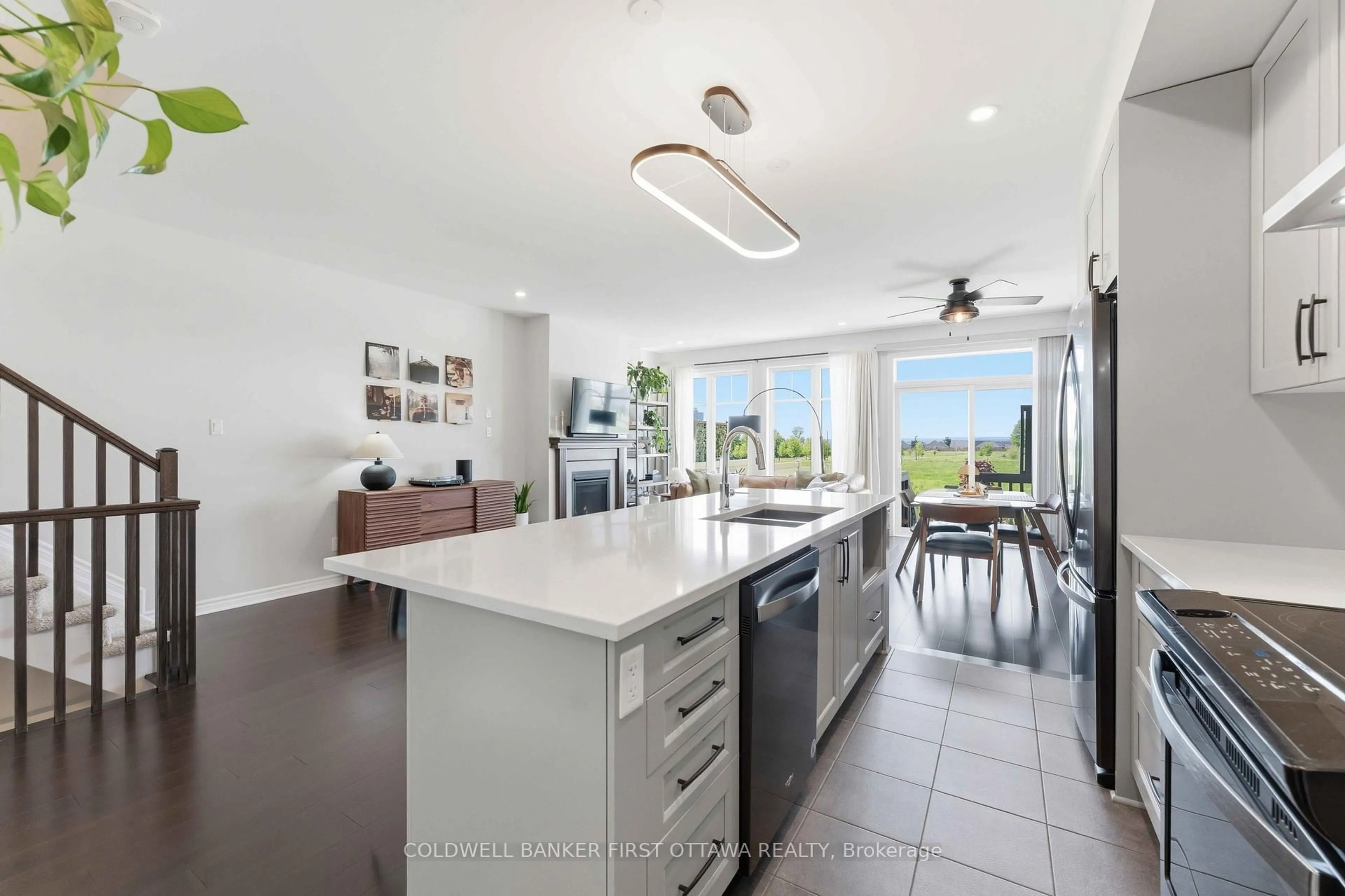 Open concept kitchen, ceramic/tile floor for 369 Mishawashkode St, Orleans Ontario K4A 1E9