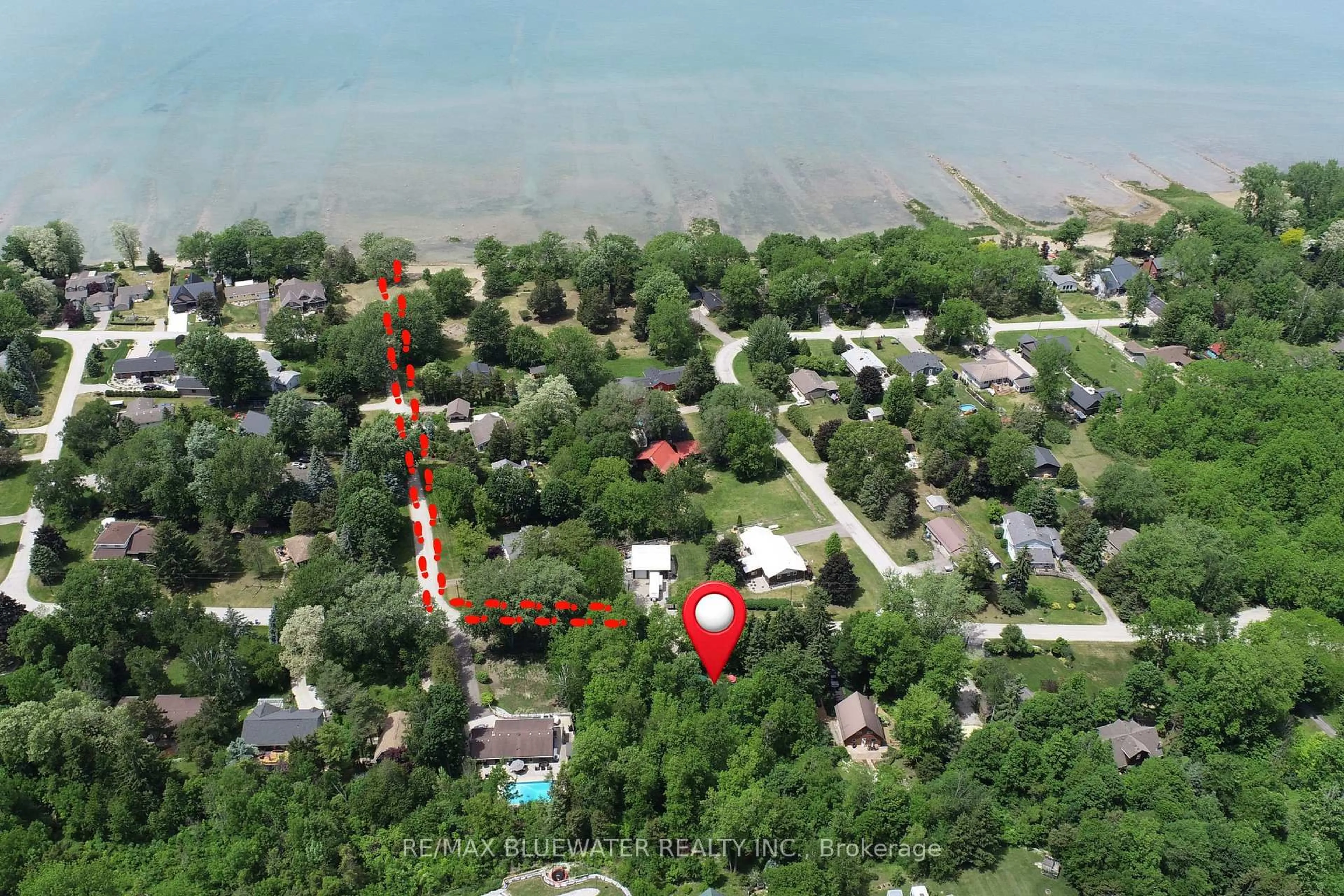A pic from outside/outdoor area/front of a property/back of a property/a pic from drone, water/lake/river/ocean view for 5449 Lake Valley Grove Rd, Lambton Shores Ontario N0N 1J7