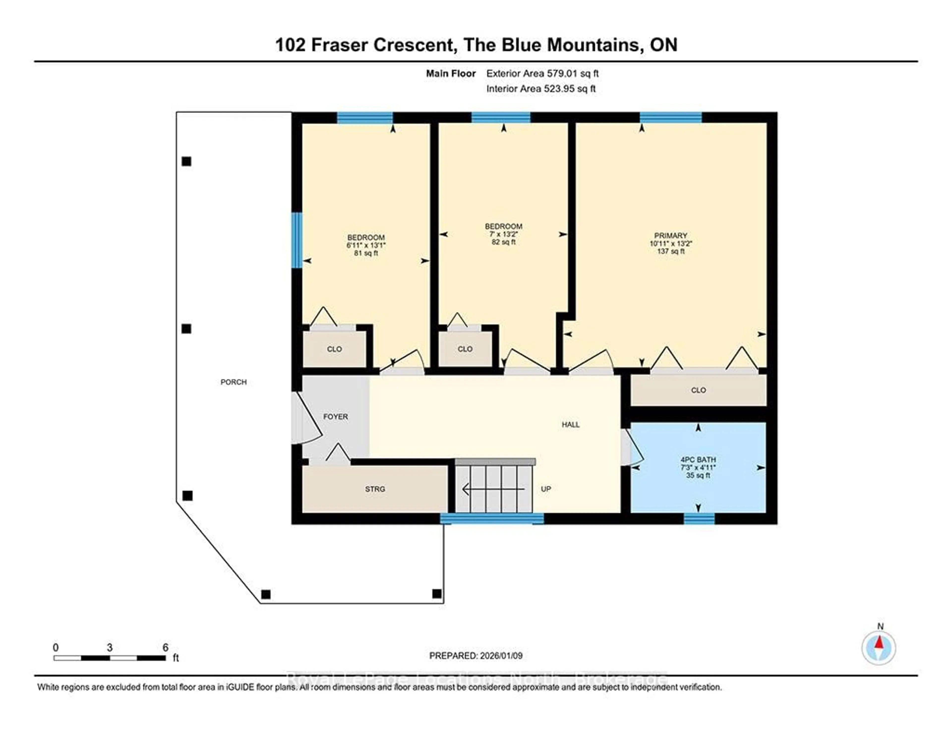 Floor plan for 102 Fraser Cres, Blue Mountains Ontario L9Y 0M8