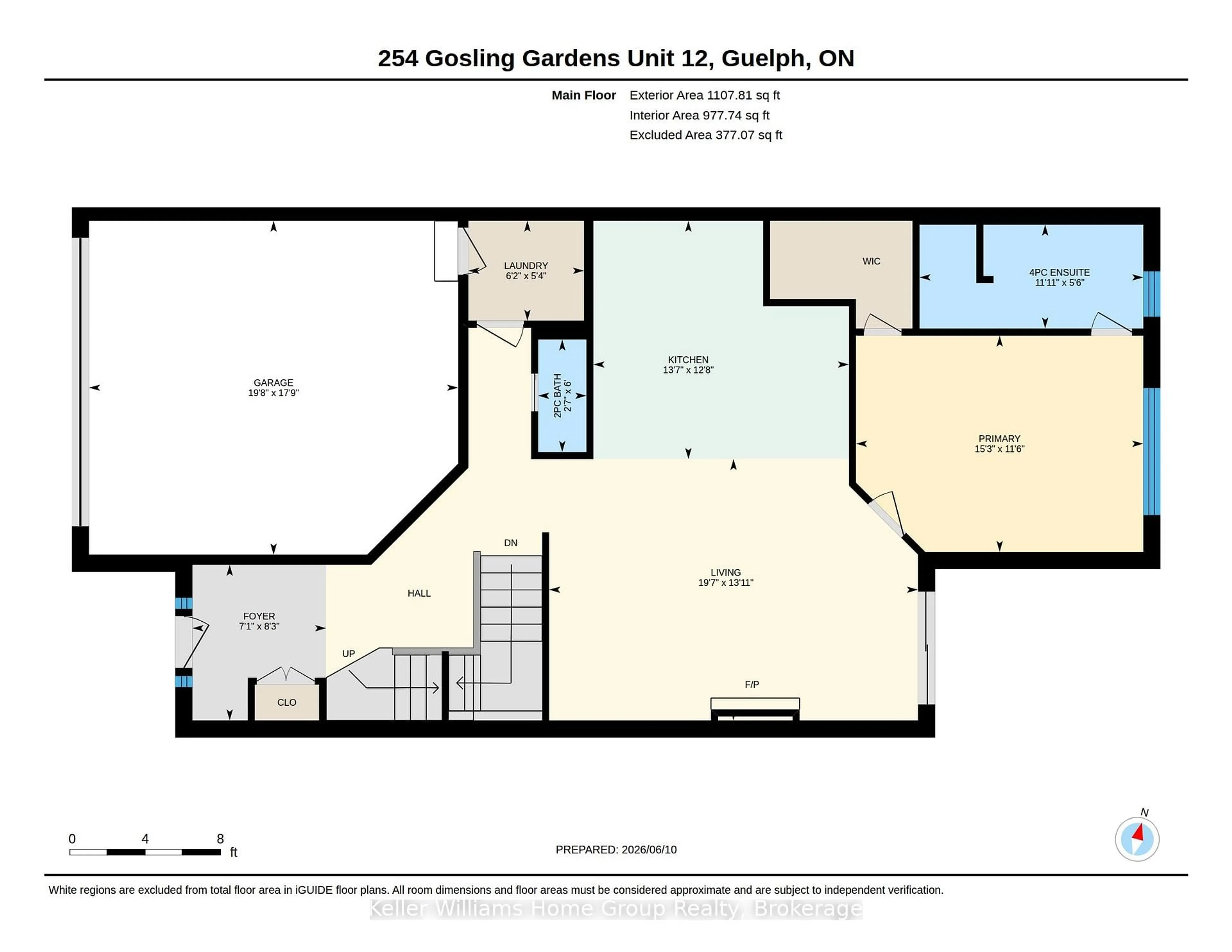 Floor plan for Unit 12 Gosling Gdns #12, Guelph Ontario N1L 0M4