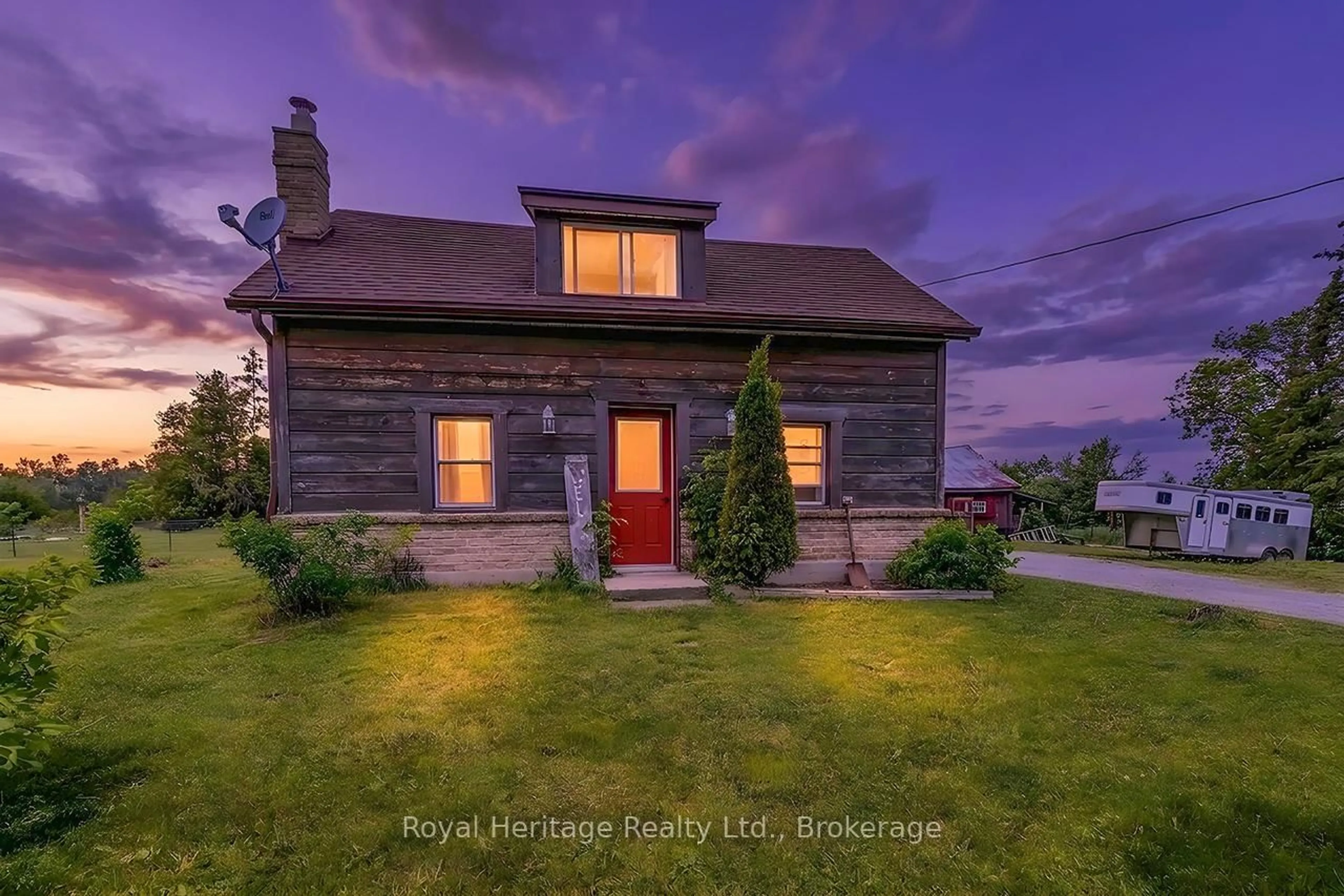 A pic from outside/outdoor area/front of a property/back of a property/a pic from drone, unknown for 303 Four Points Rd, Kawartha Lakes Ontario K0L 1M0