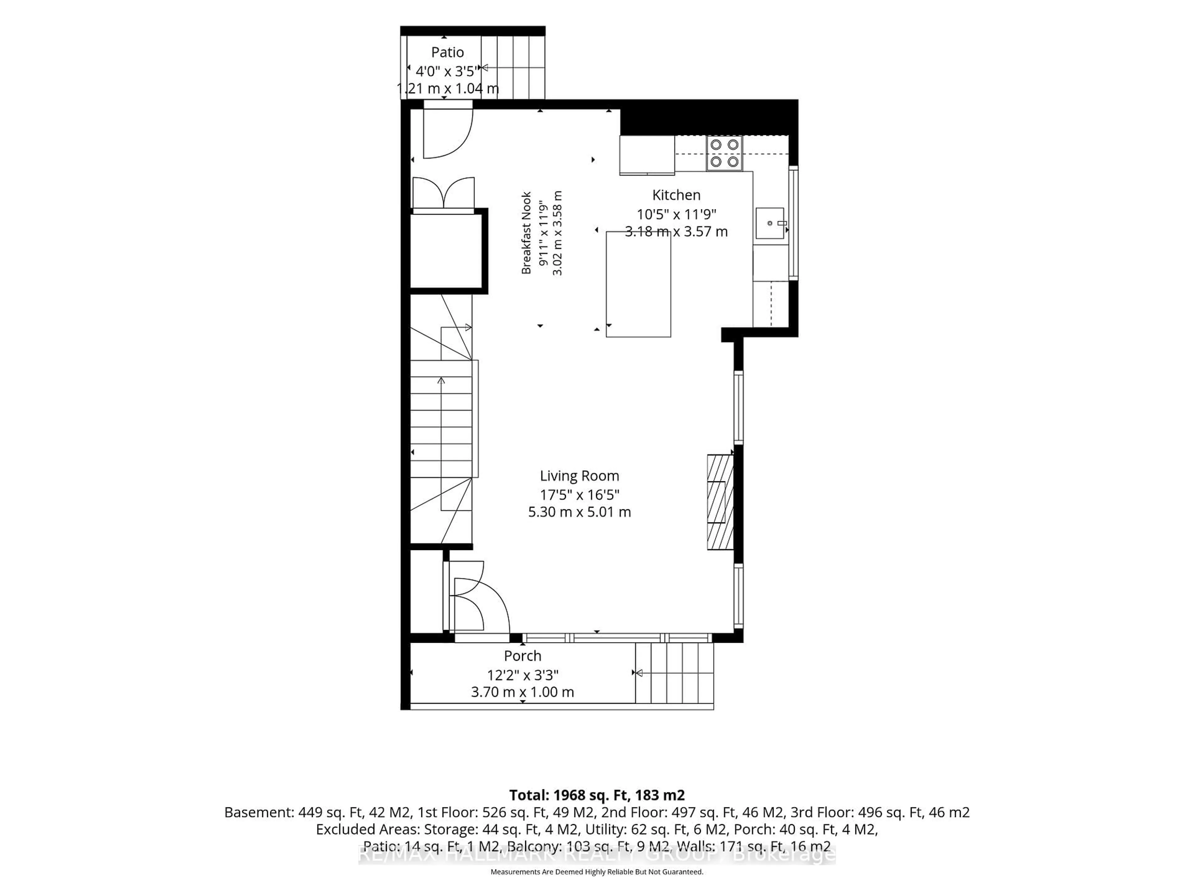 Floor plan for 2D Railway St, Ottawa Ontario K1S 4N9