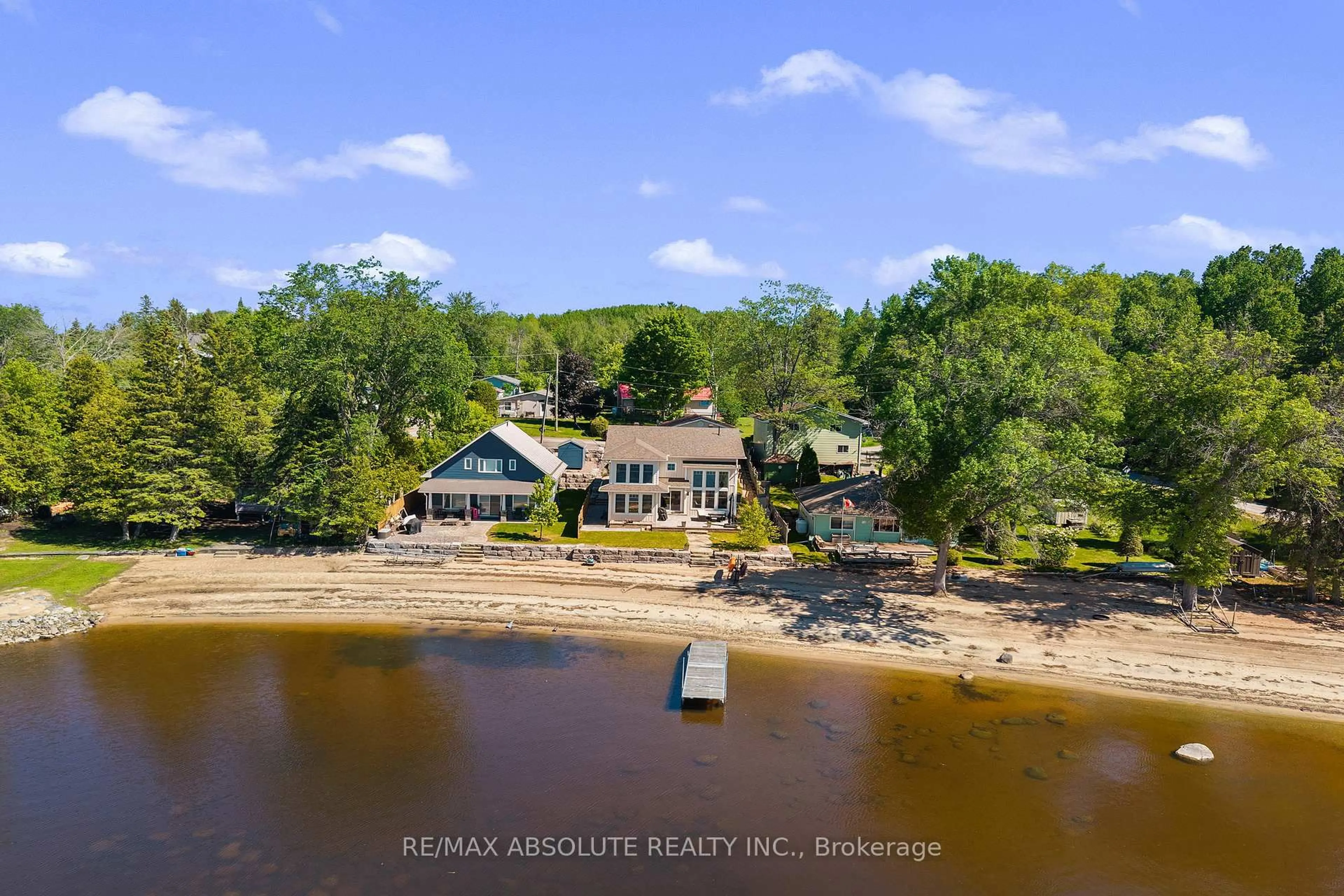 A pic from outside/outdoor area/front of a property/back of a property/a pic from drone, water/lake/river/ocean view for 664 Caruso Circ, Braeside Ontario K0A 1G0