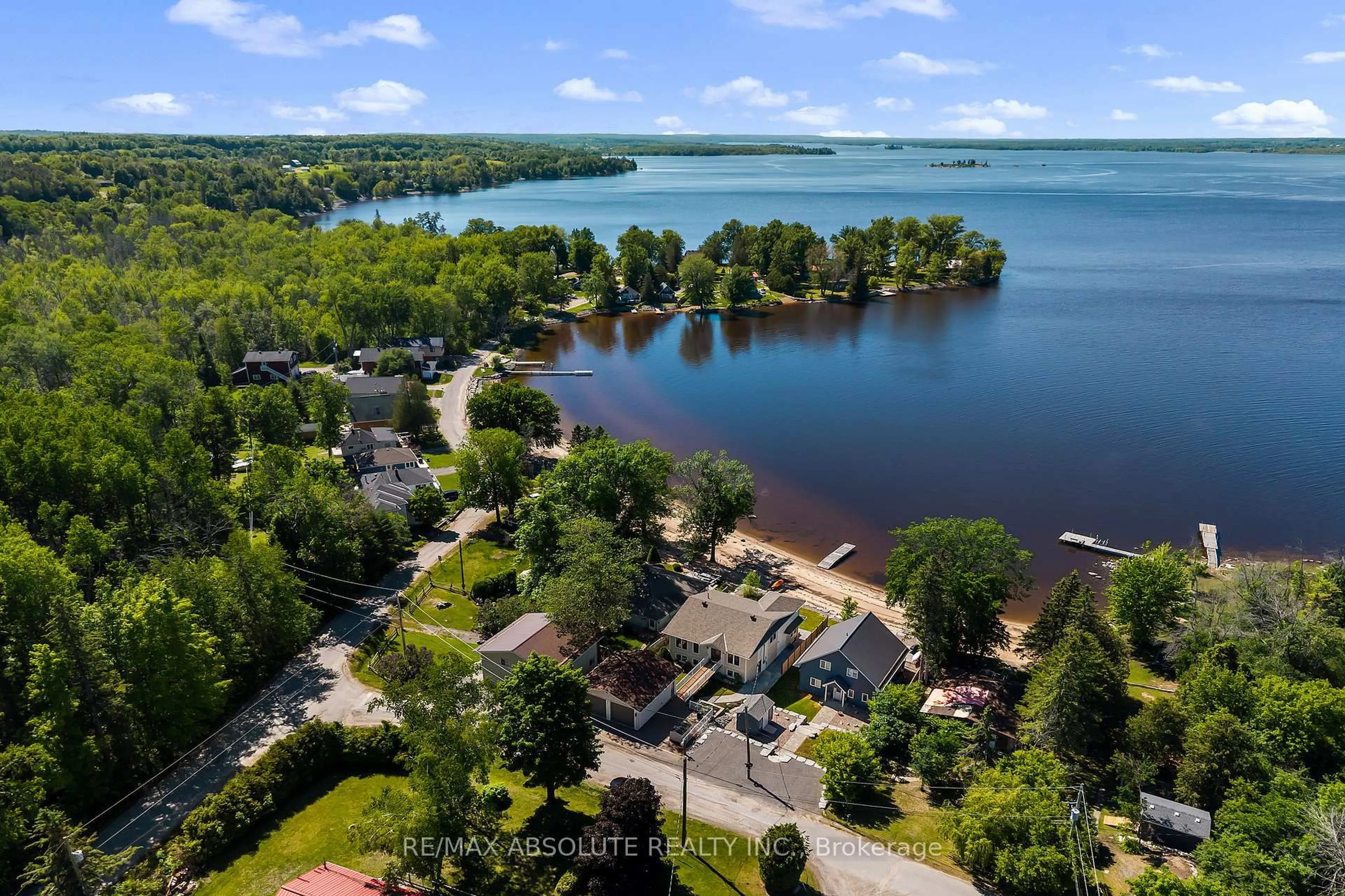 A pic from outside/outdoor area/front of a property/back of a property/a pic from drone, water/lake/river/ocean view for 664 Caruso Circ, Braeside Ontario K0A 1G0