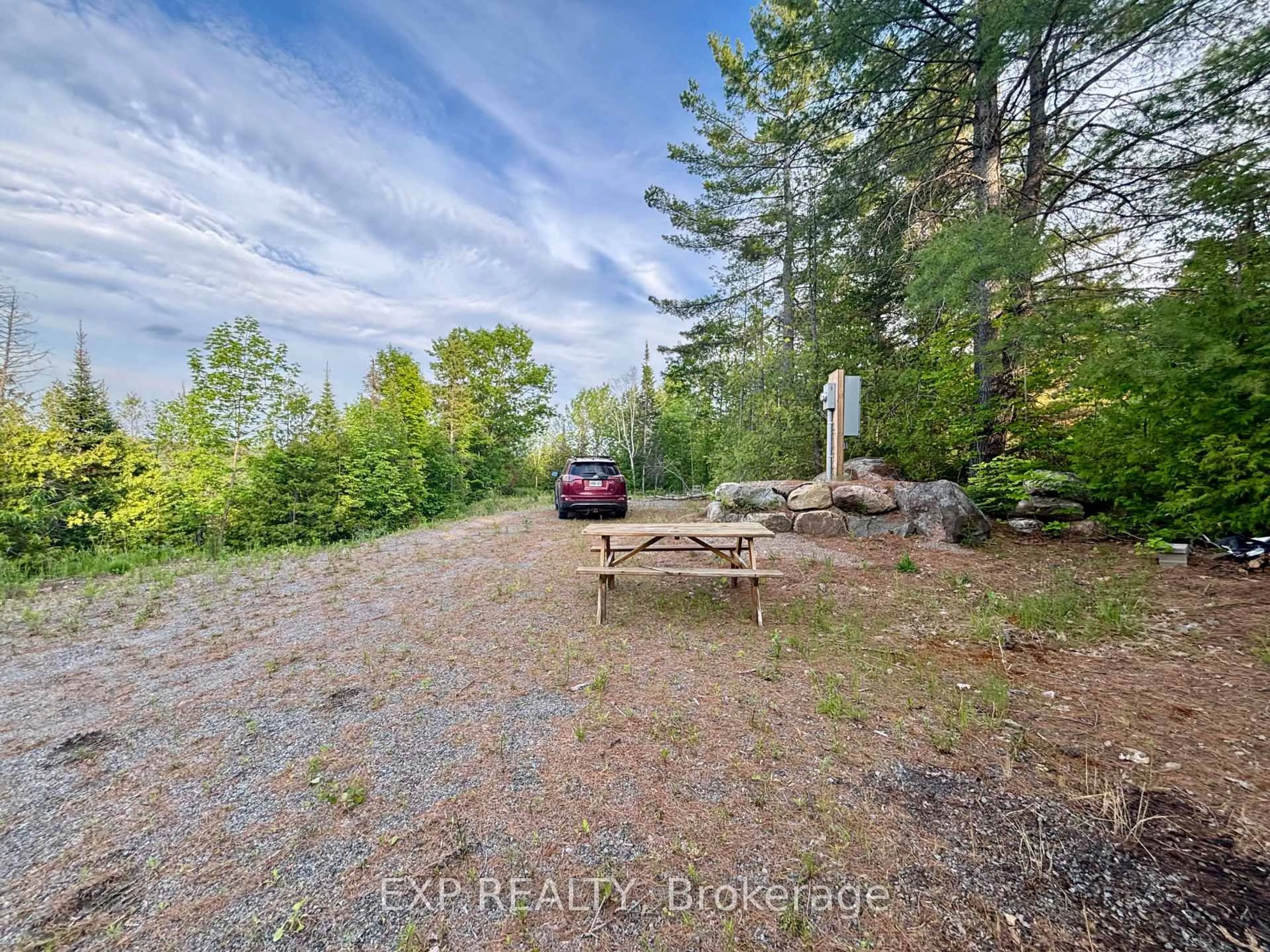 A pic from outside/outdoor area/front of a property/back of a property/a pic from drone, forest/trees view for 47 Arbor vitae Rd, Barry's Bay Ontario K0J 1B0