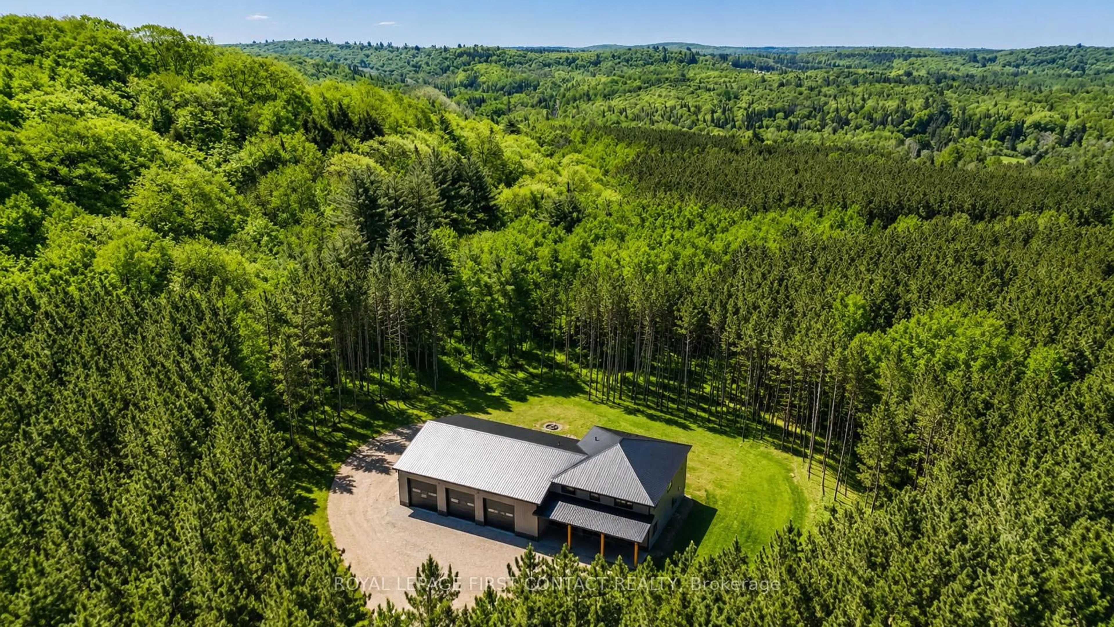 A pic from outside/outdoor area/front of a property/back of a property/a pic from drone, forest/trees view for 276 Owl Lake Rd, Armour Ontario P0A 1J0