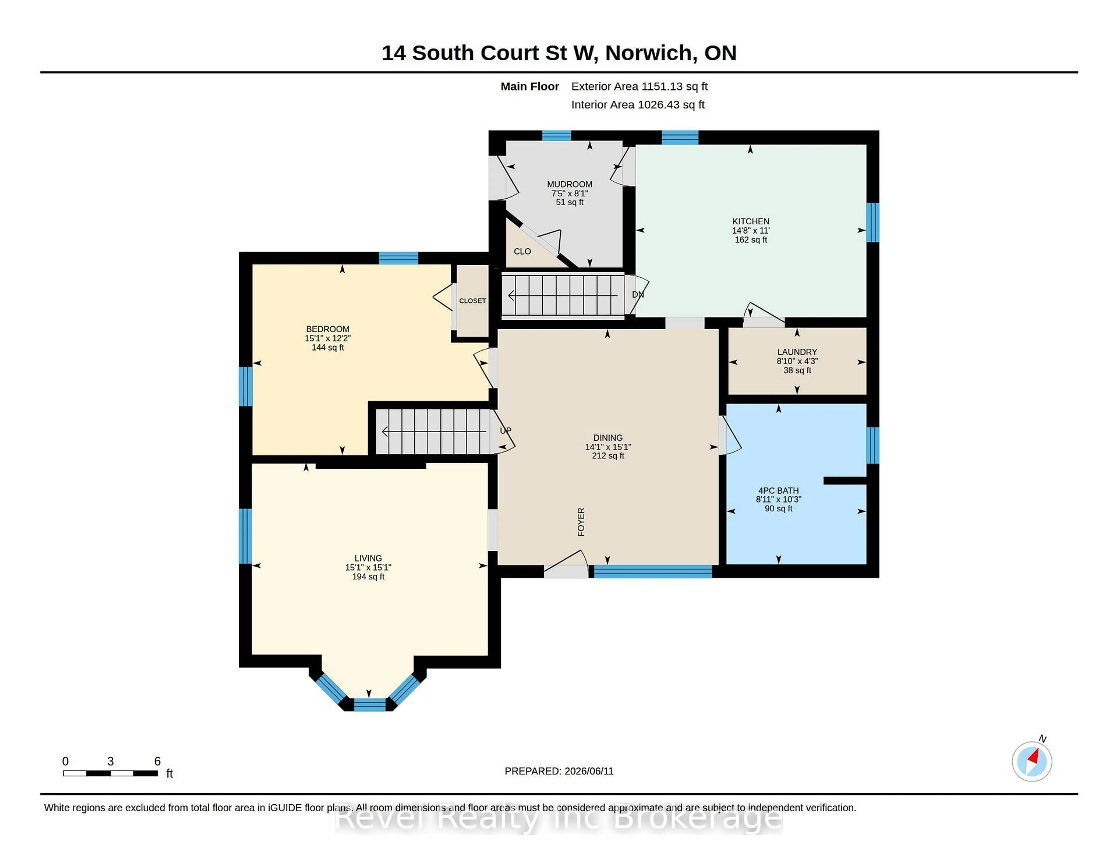 Floor plan for 14 South Court St, Norwich Ontario N0J 1P0