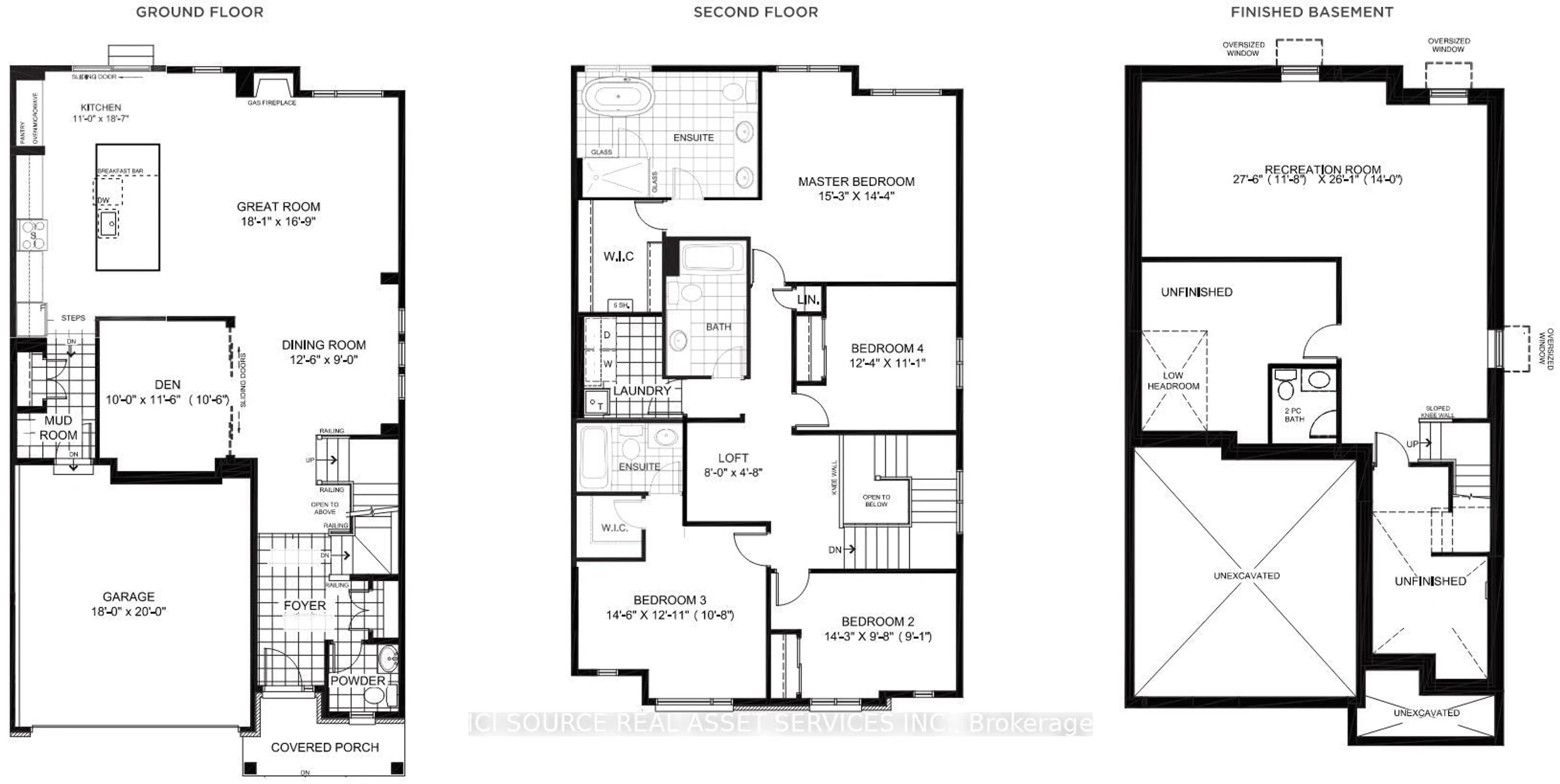 Floor plan for 342 Finial Way, Ottawa Ontario K2J 6V9