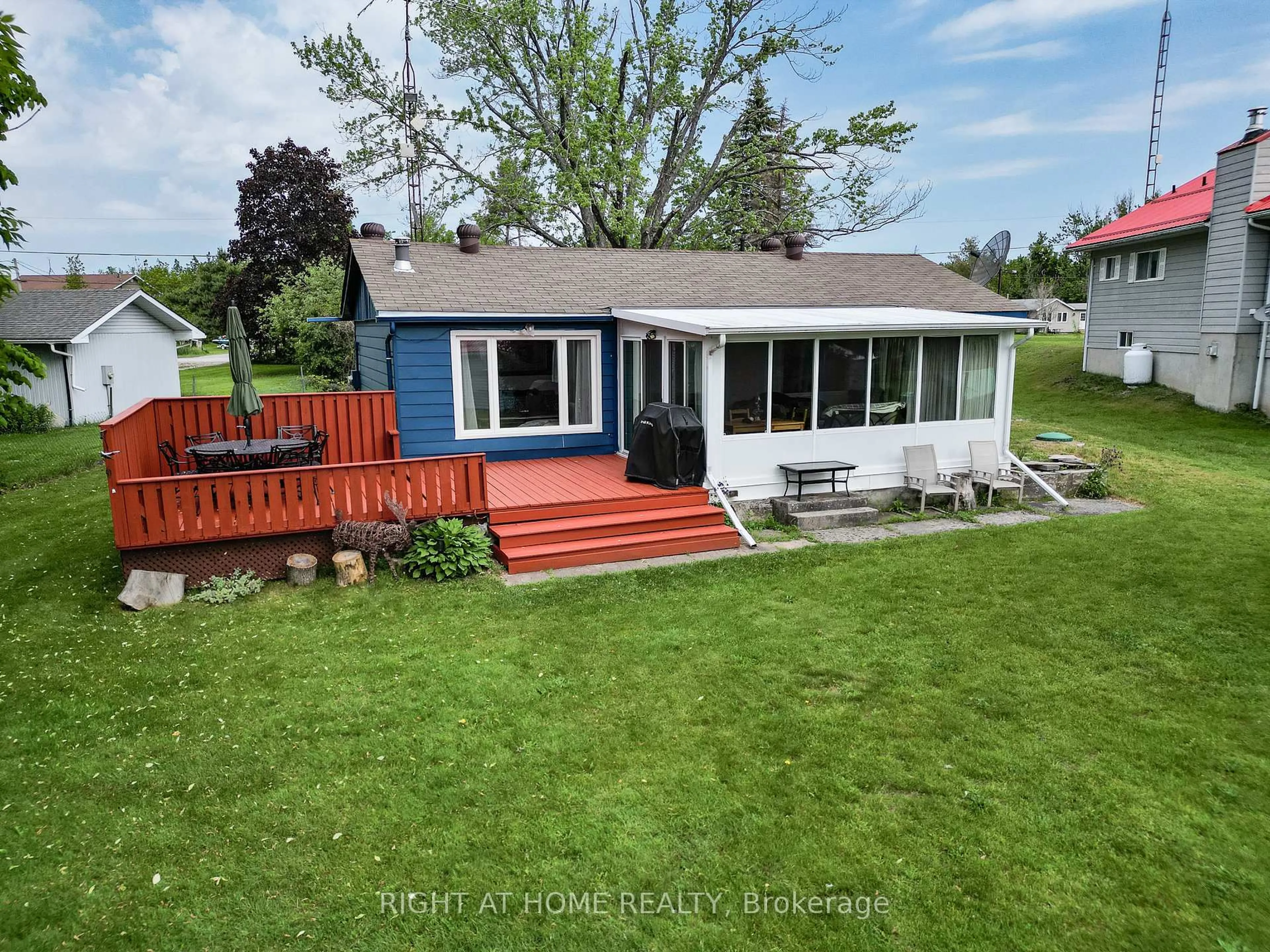 A pic from outside/outdoor area/front of a property/back of a property/a pic from drone, water/lake/river/ocean view for 203 Mcguire Beach Rd, Kawartha Lakes Ontario K0M 2B0