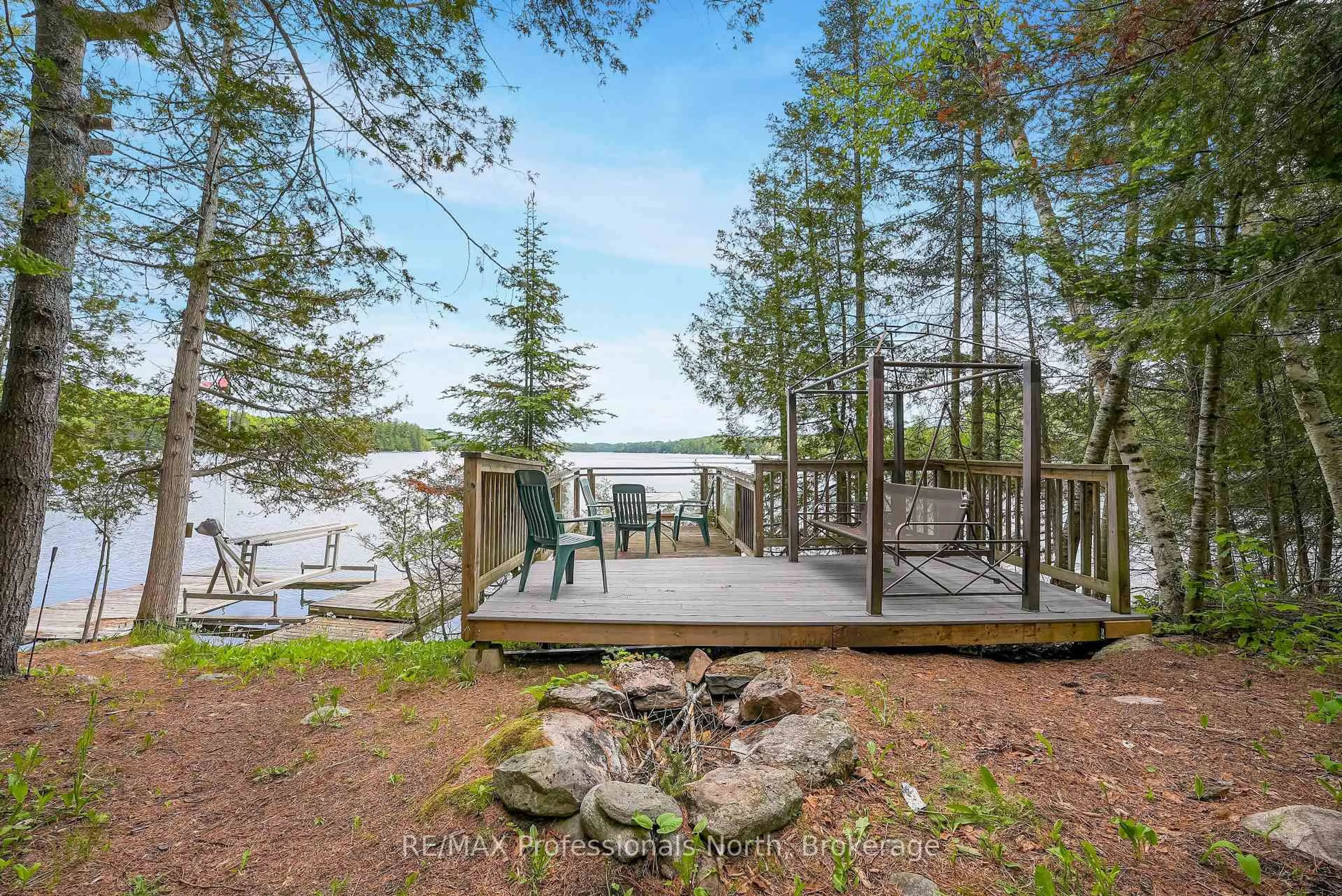 Patio, water/lake/river/ocean view for 1214 Kashagawigamog Lake Rd, Minden Hills Ontario K0M 2K0