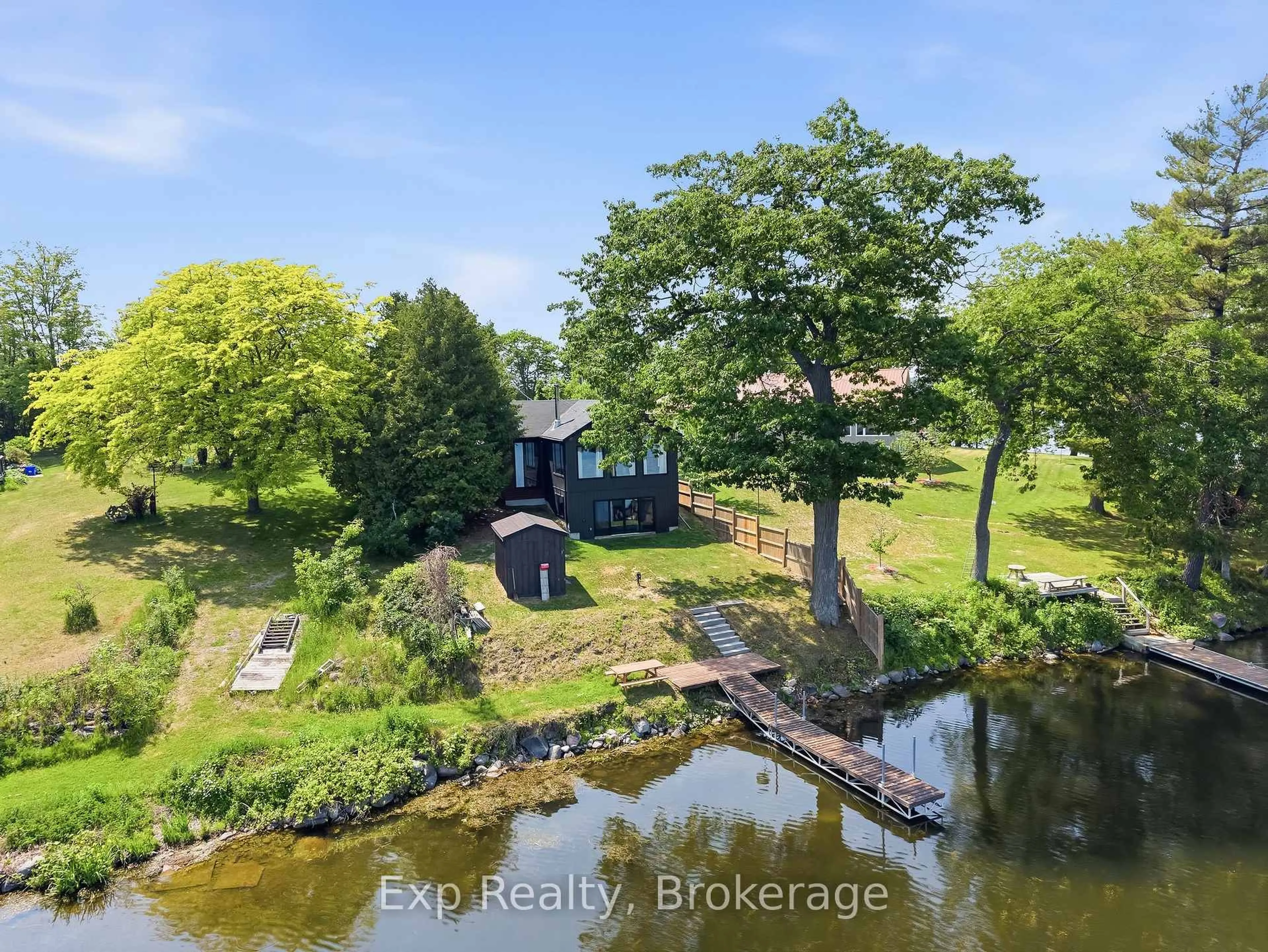 A pic from outside/outdoor area/front of a property/back of a property/a pic from drone, water/lake/river/ocean view for 8745 Shearer Pt Rd, Alnwick/Haldimand Ontario K0K 2X0