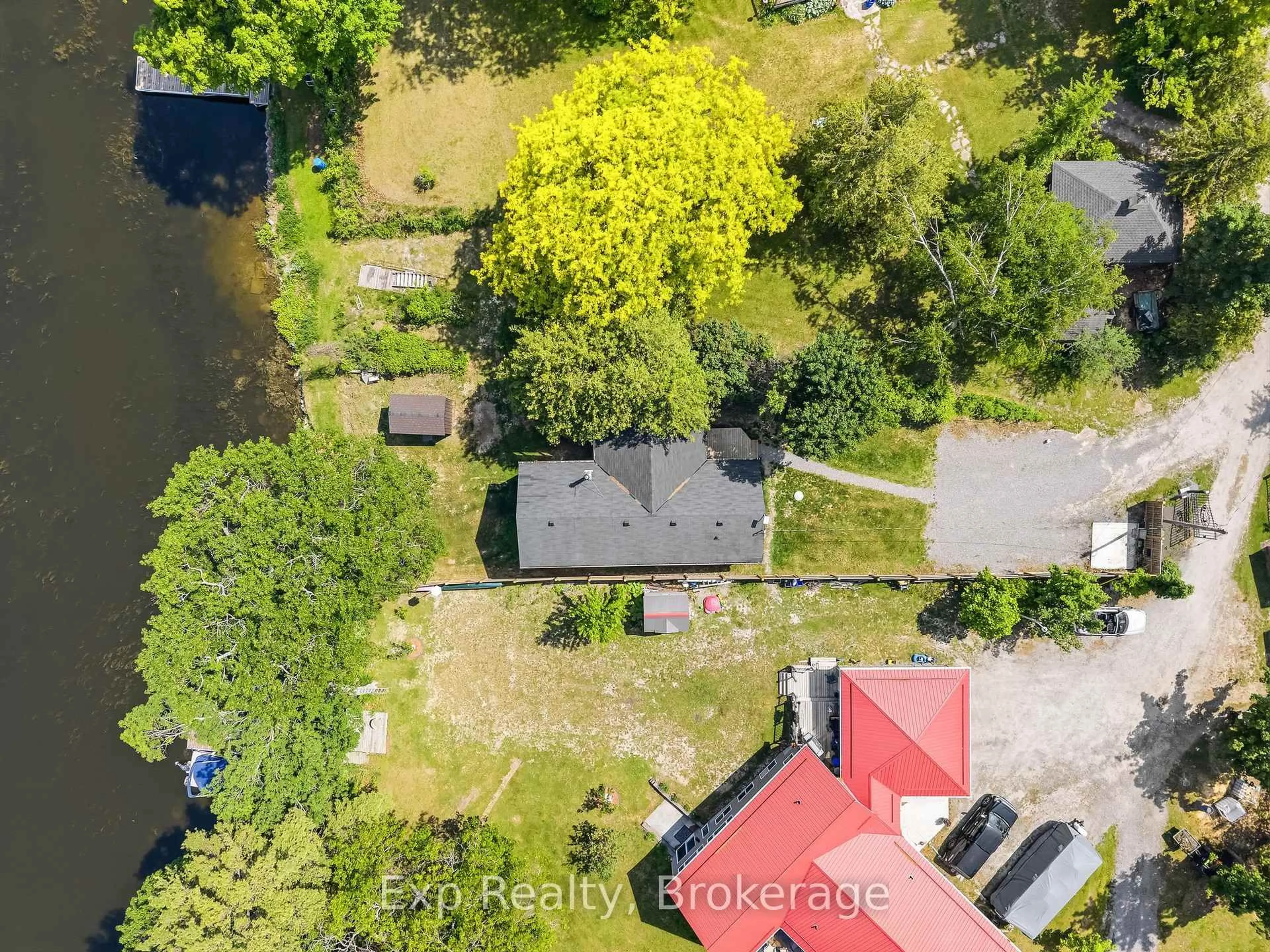 A pic from outside/outdoor area/front of a property/back of a property/a pic from drone, water/lake/river/ocean view for 8745 Shearer Pt Rd, Alnwick/Haldimand Ontario K0K 2X0