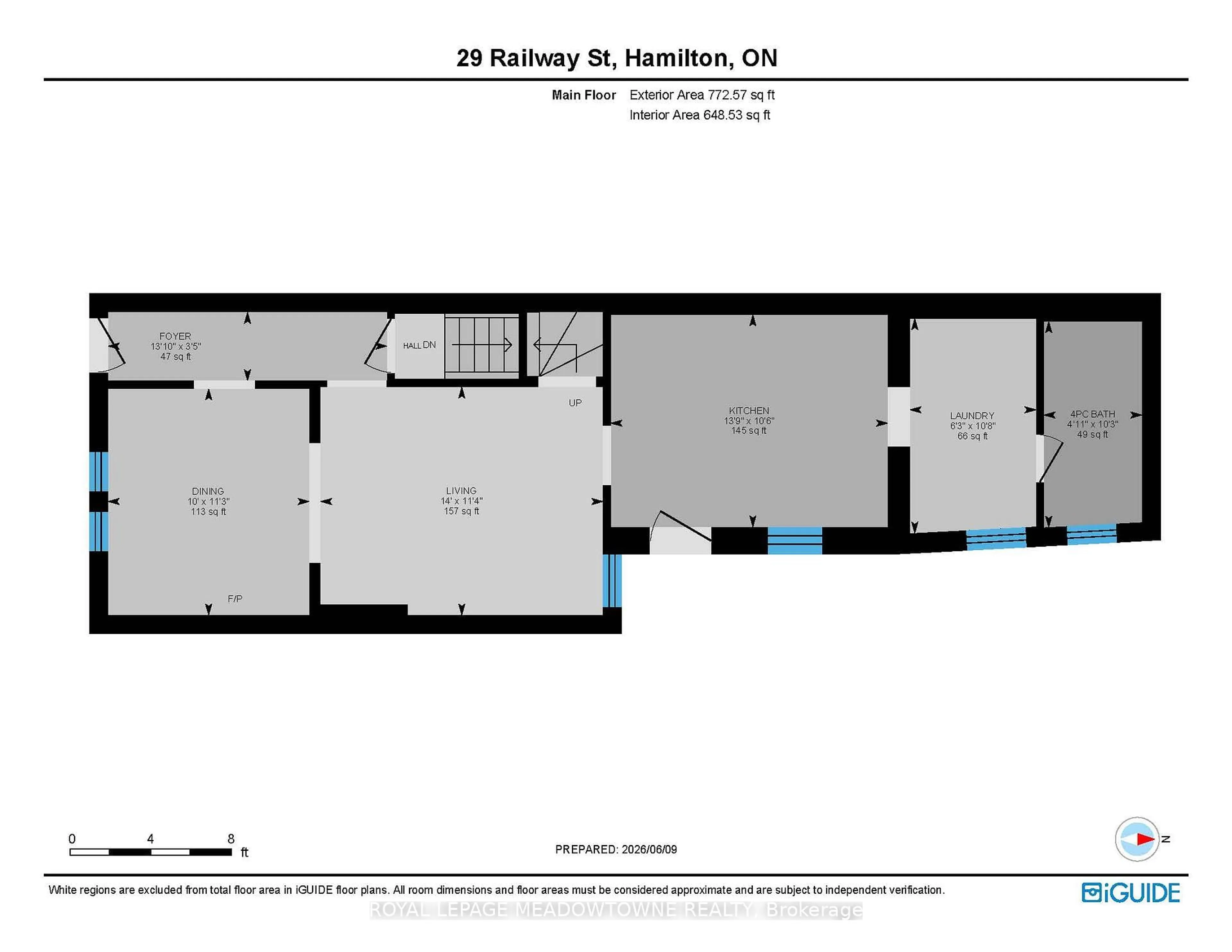 Floor plan for 29 Railway St, Hamilton Ontario L8R 2R4