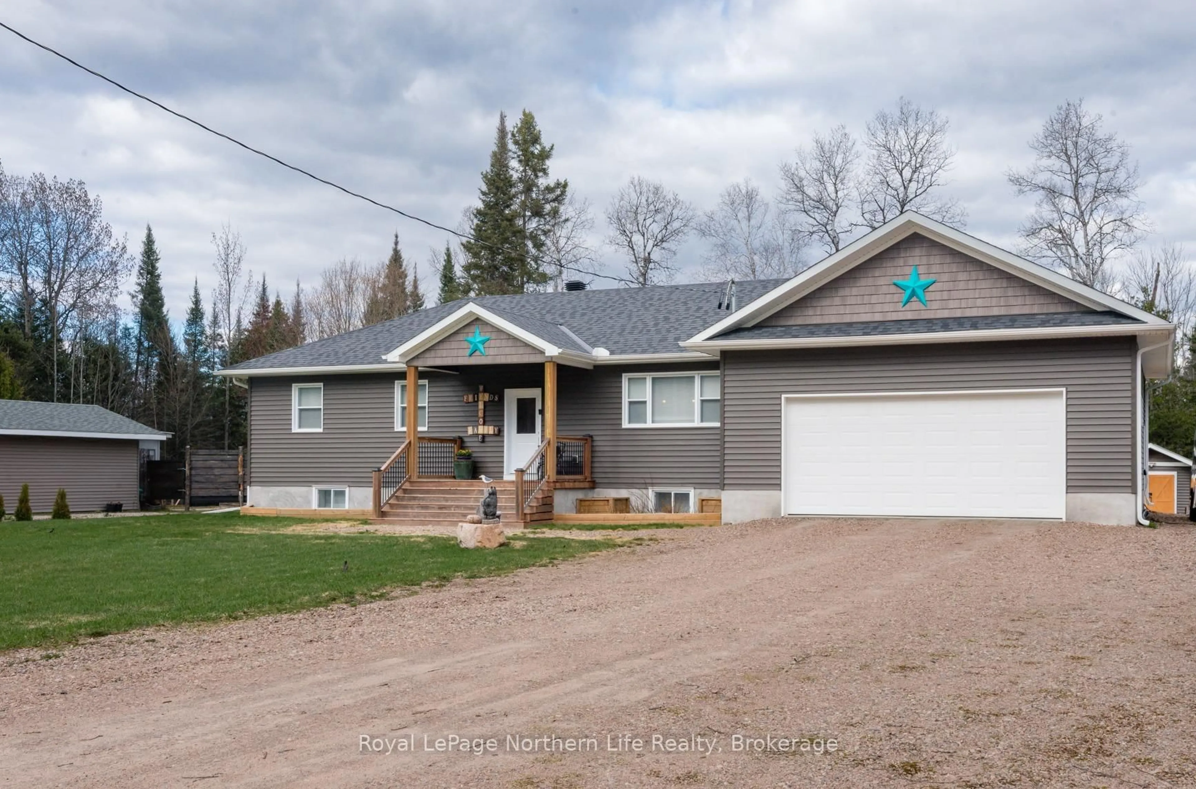 Home with vinyl exterior material, street for 106 Riverside Dr, Bonfield Ontario P0H 1E0
