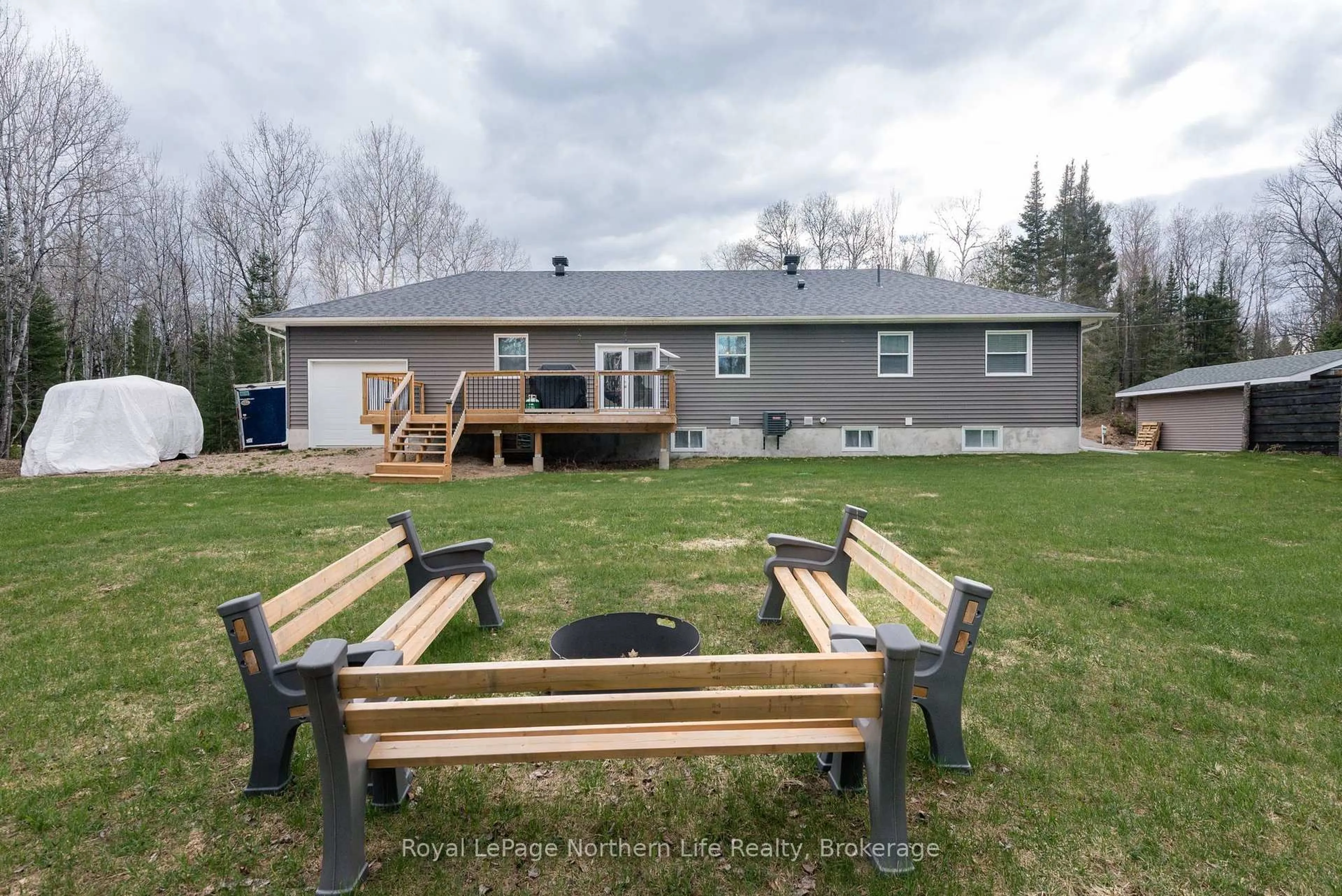 Patio, water/lake/river/ocean view for 106 Riverside Dr, Bonfield Ontario P0H 1E0
