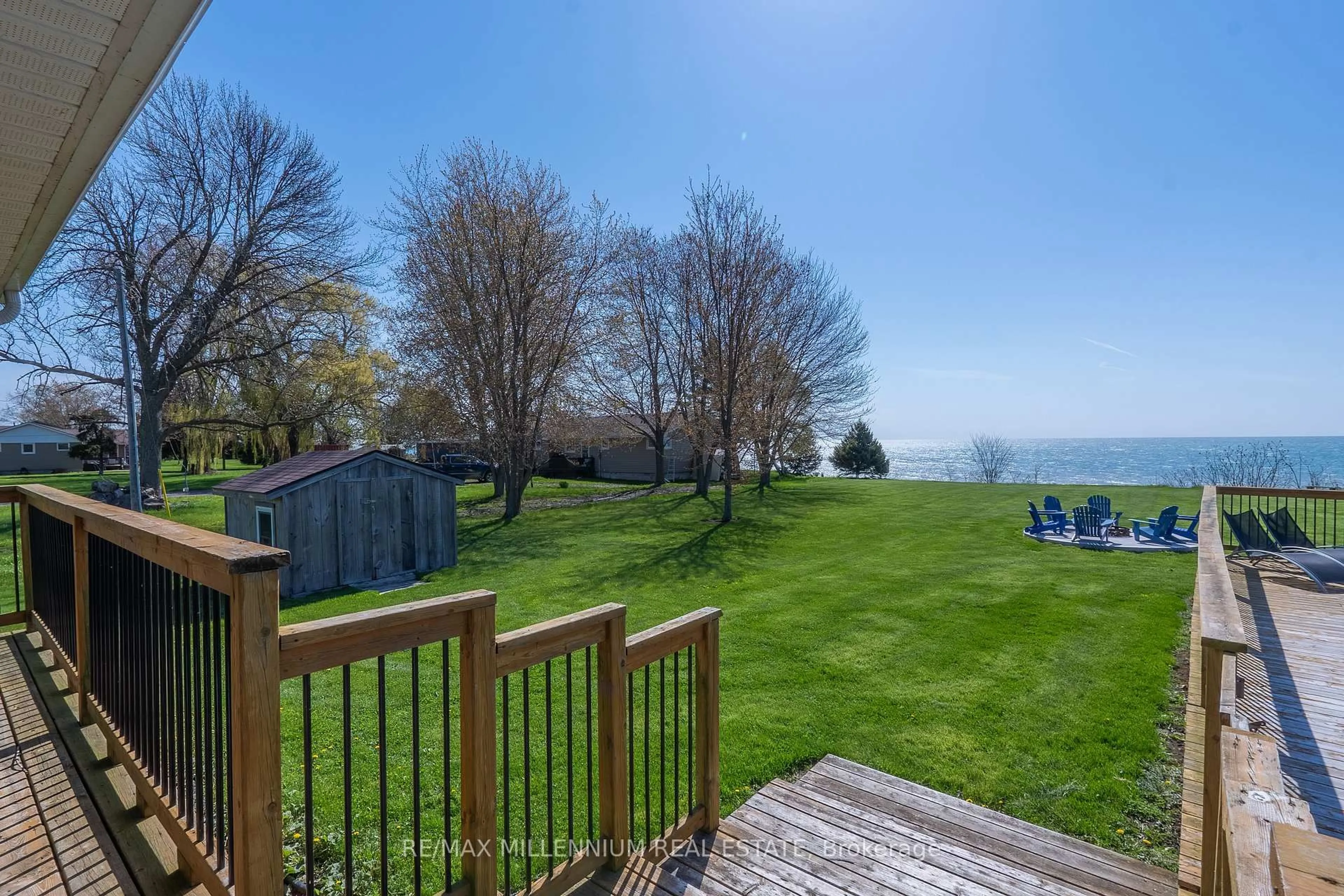 A pic from outside/outdoor area/front of a property/back of a property/a pic from drone, water/lake/river/ocean view for 1954 Ocean Blvd, Chatham-Kent Ontario N0P 2P0