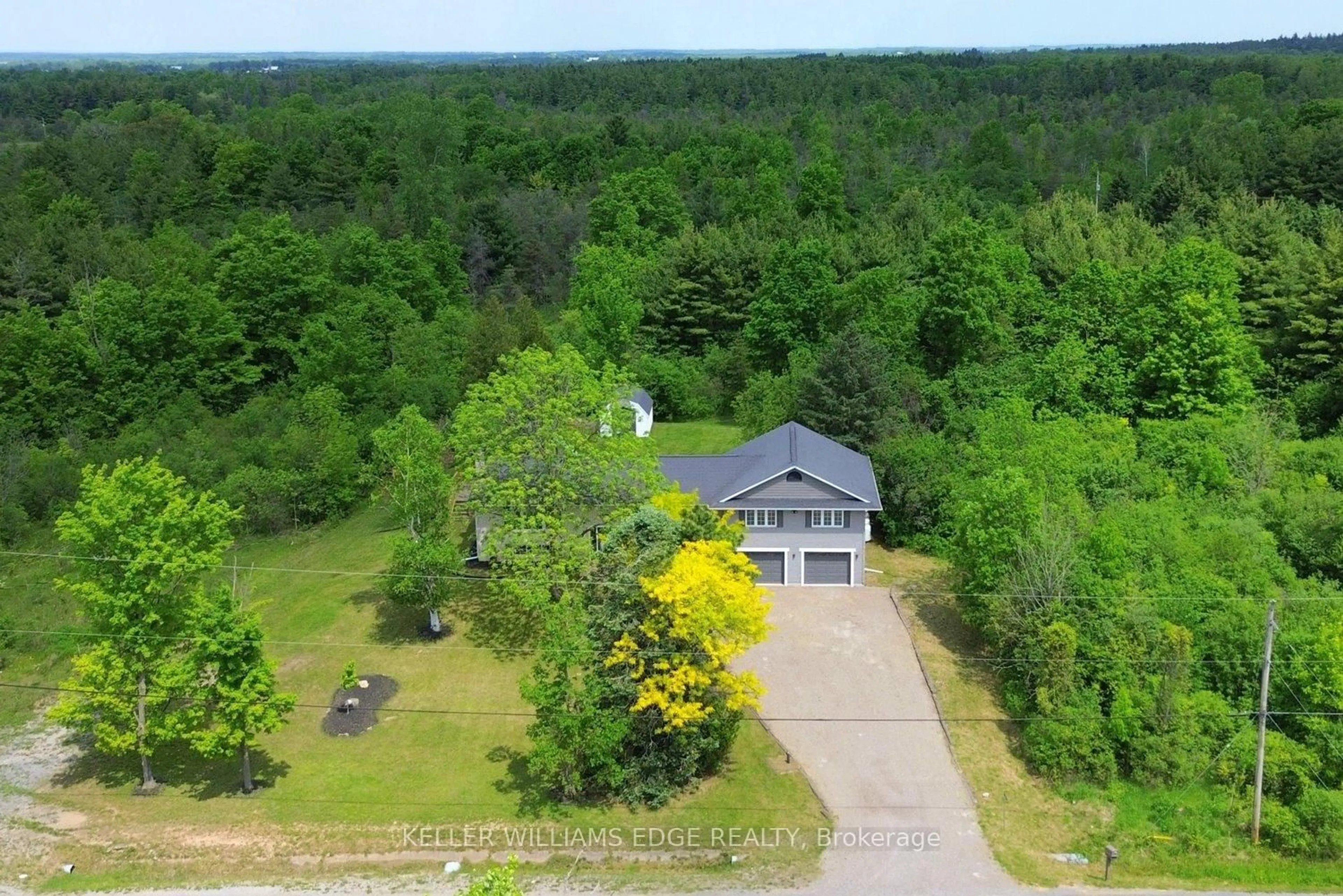 A pic from outside/outdoor area/front of a property/back of a property/a pic from drone, water/lake/river/ocean view for 1837 6th Con Rd, Hamilton Ontario N0B 1L0