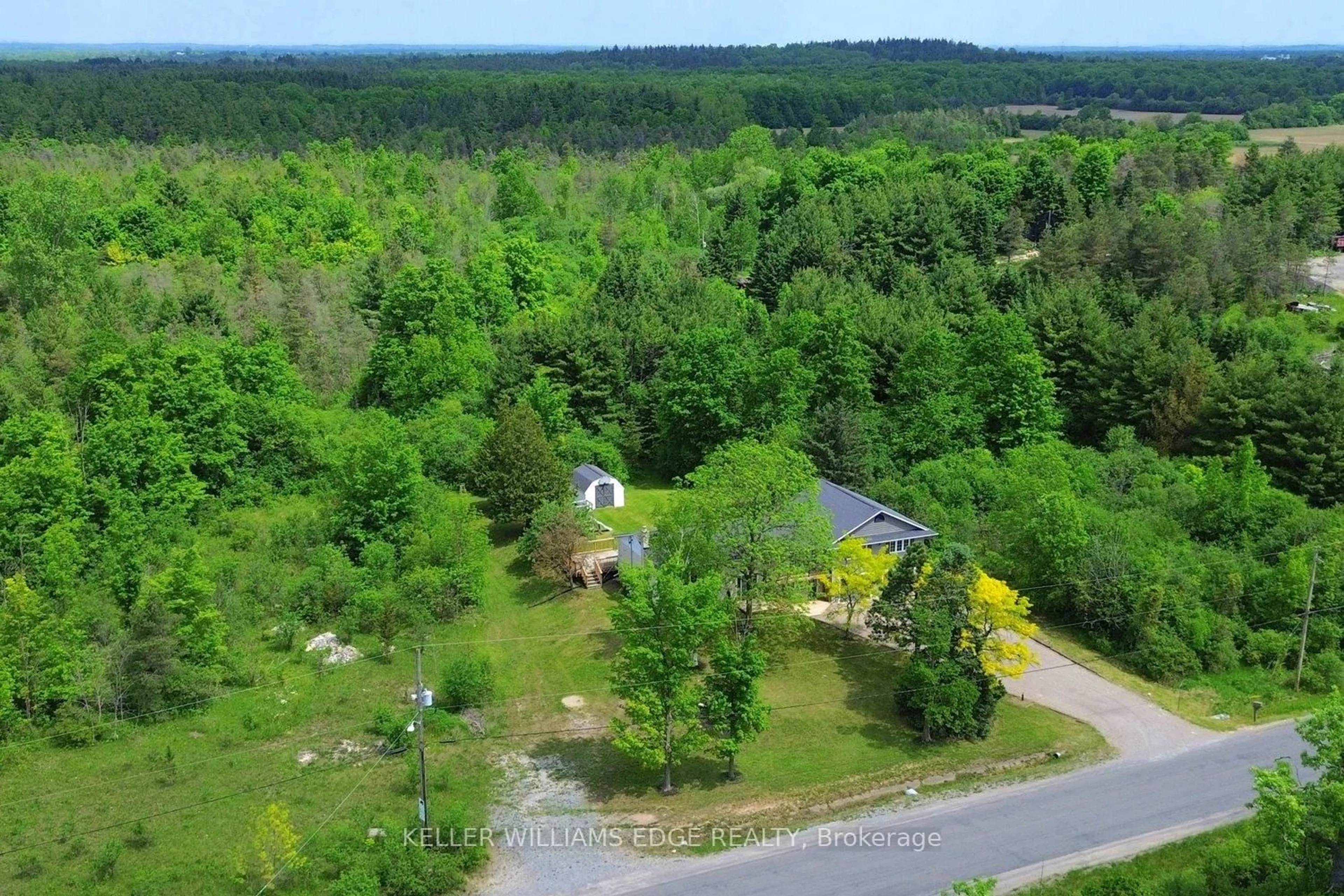 A pic from outside/outdoor area/front of a property/back of a property/a pic from drone, forest/trees view for 1837 6th Con Rd, Hamilton Ontario N0B 1L0