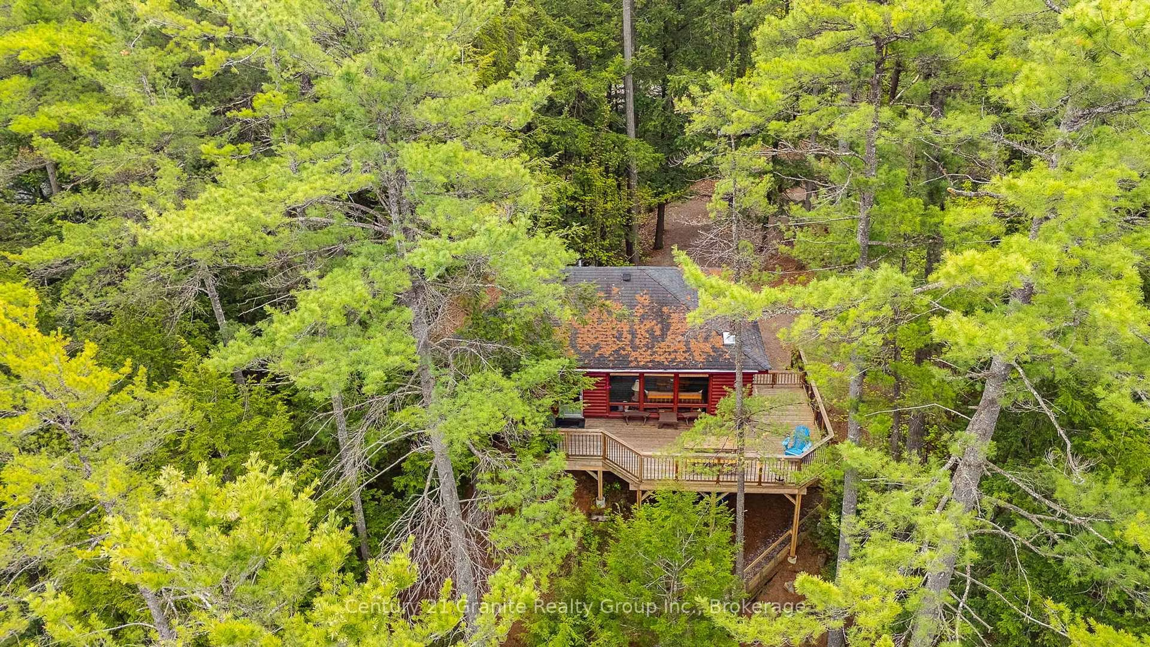 A pic from outside/outdoor area/front of a property/back of a property/a pic from drone, forest/trees view for 1153 Bitter Lake Rd, Dysart et al Ontario K0M 1S0