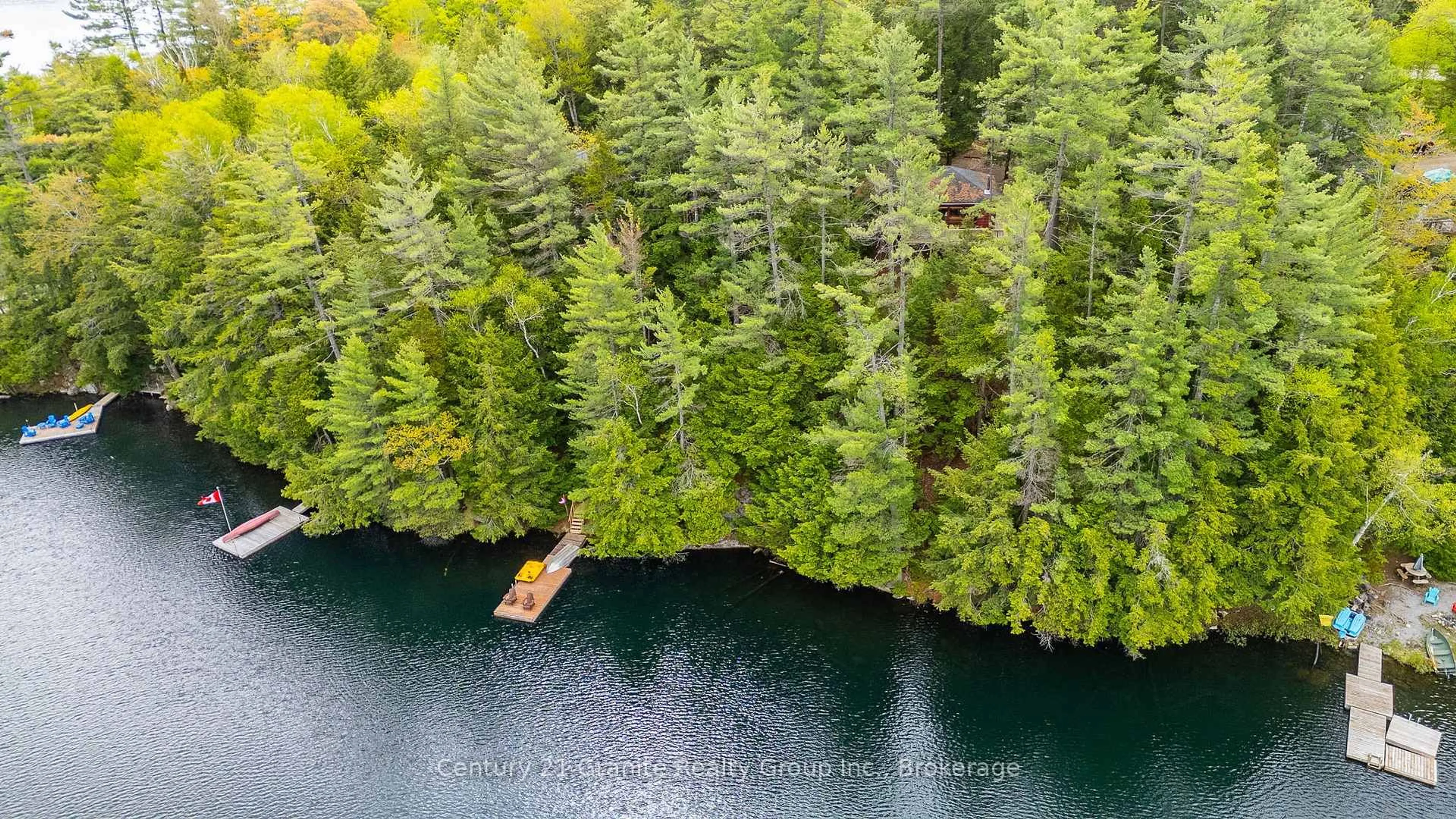 A pic from outside/outdoor area/front of a property/back of a property/a pic from drone, water/lake/river/ocean view for 1153 Bitter Lake Rd, Dysart et al Ontario K0M 1S0