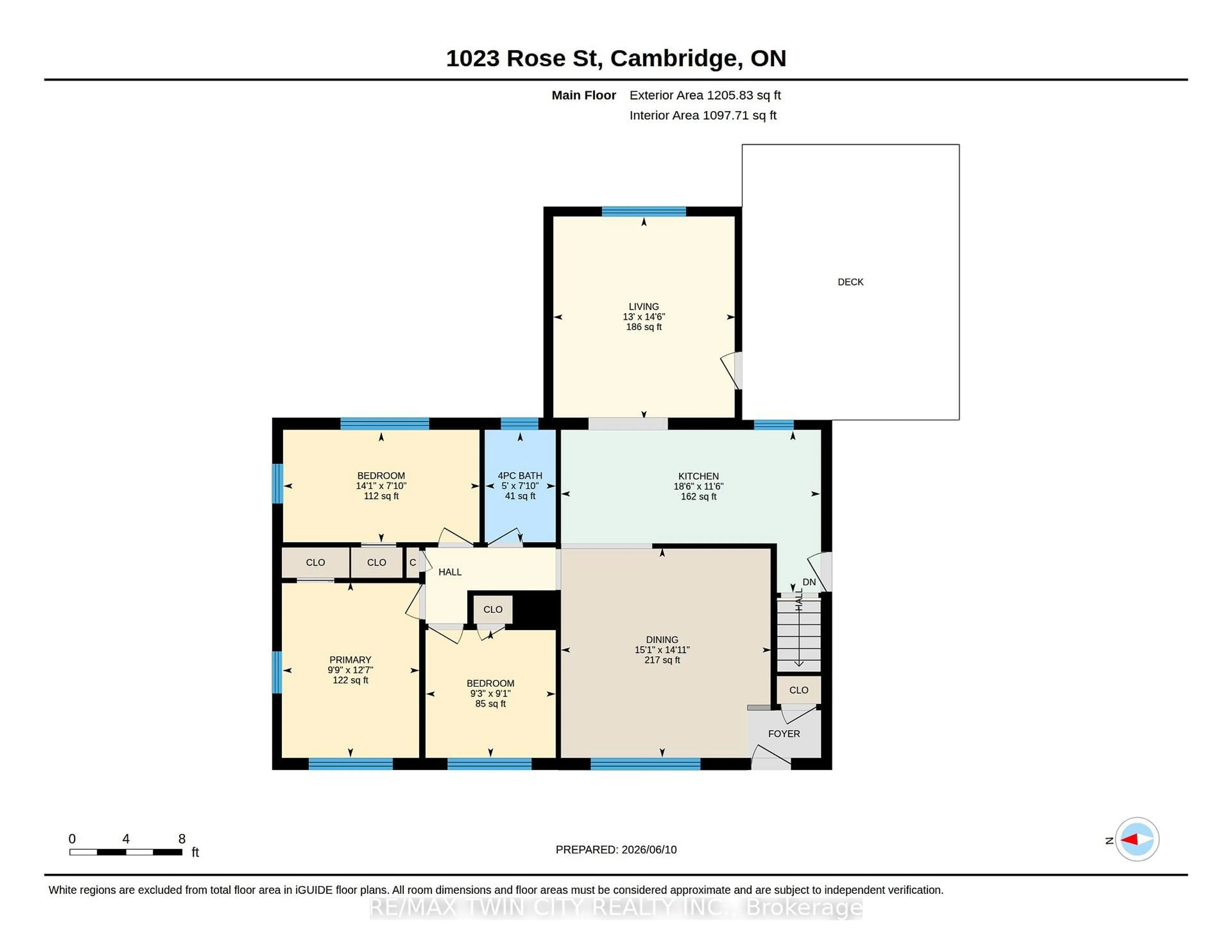 Floor plan for 1023 Rose St, Cambridge Ontario N3H 2G5