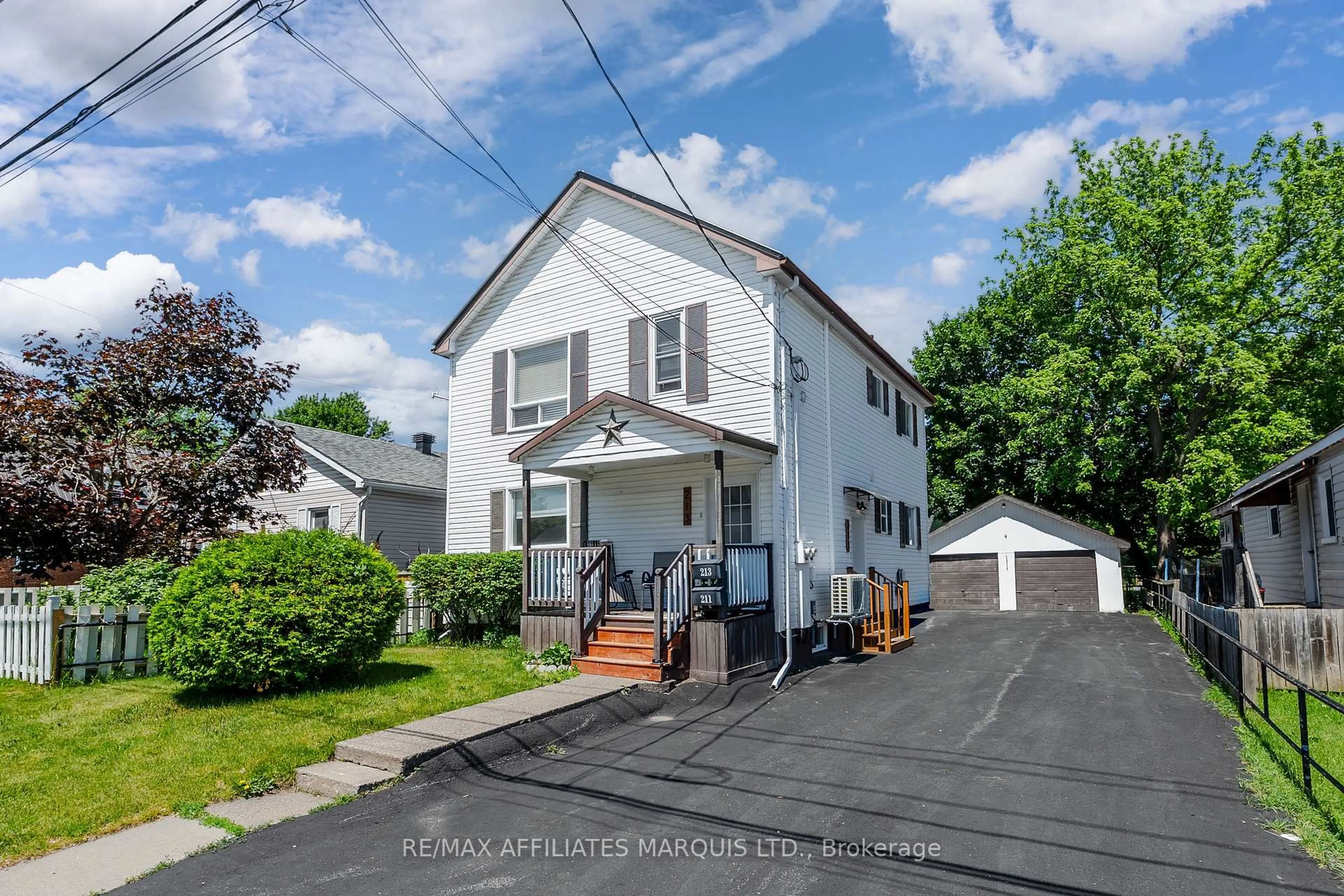 A pic from outside/outdoor area/front of a property/back of a property/a pic from drone, street for 213 8th St, Cornwall Ontario K6H 2S6