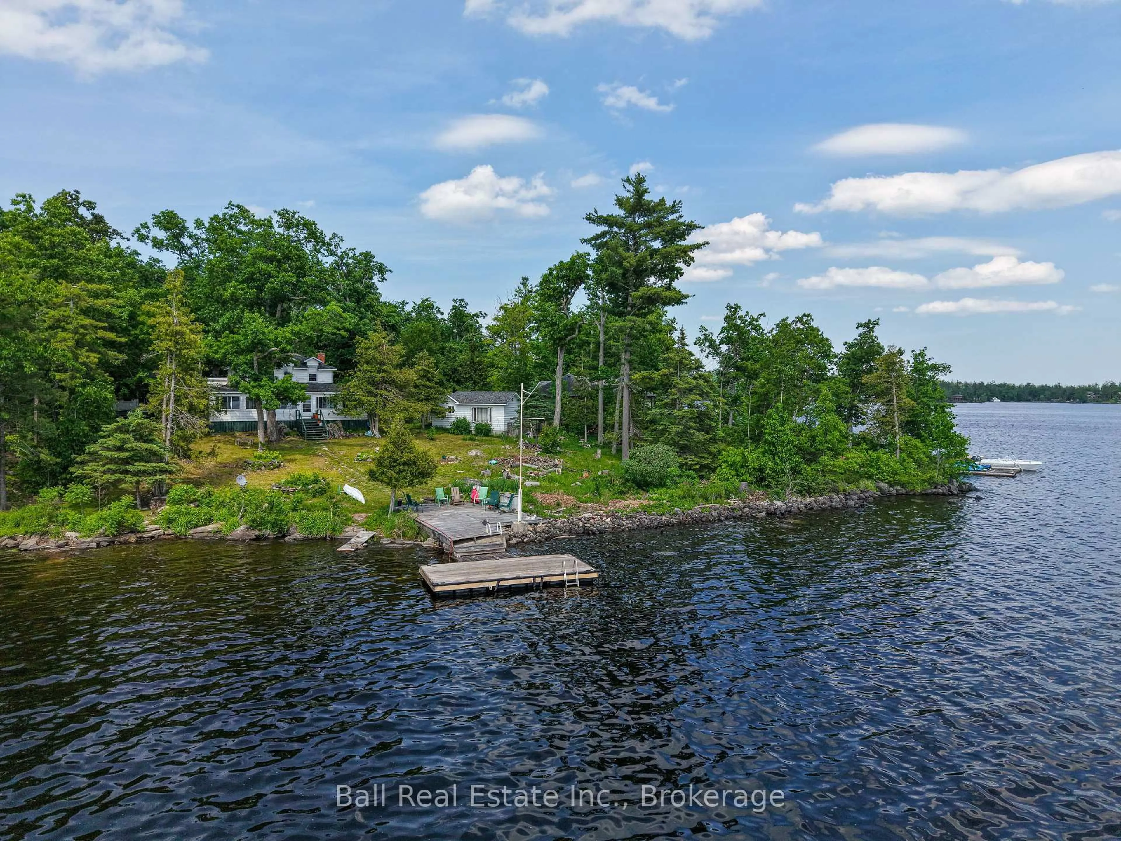 A pic from outside/outdoor area/front of a property/back of a property/a pic from drone, water/lake/river/ocean view for 86 Fire Route 7, North Kawartha Ontario K0L 3E0