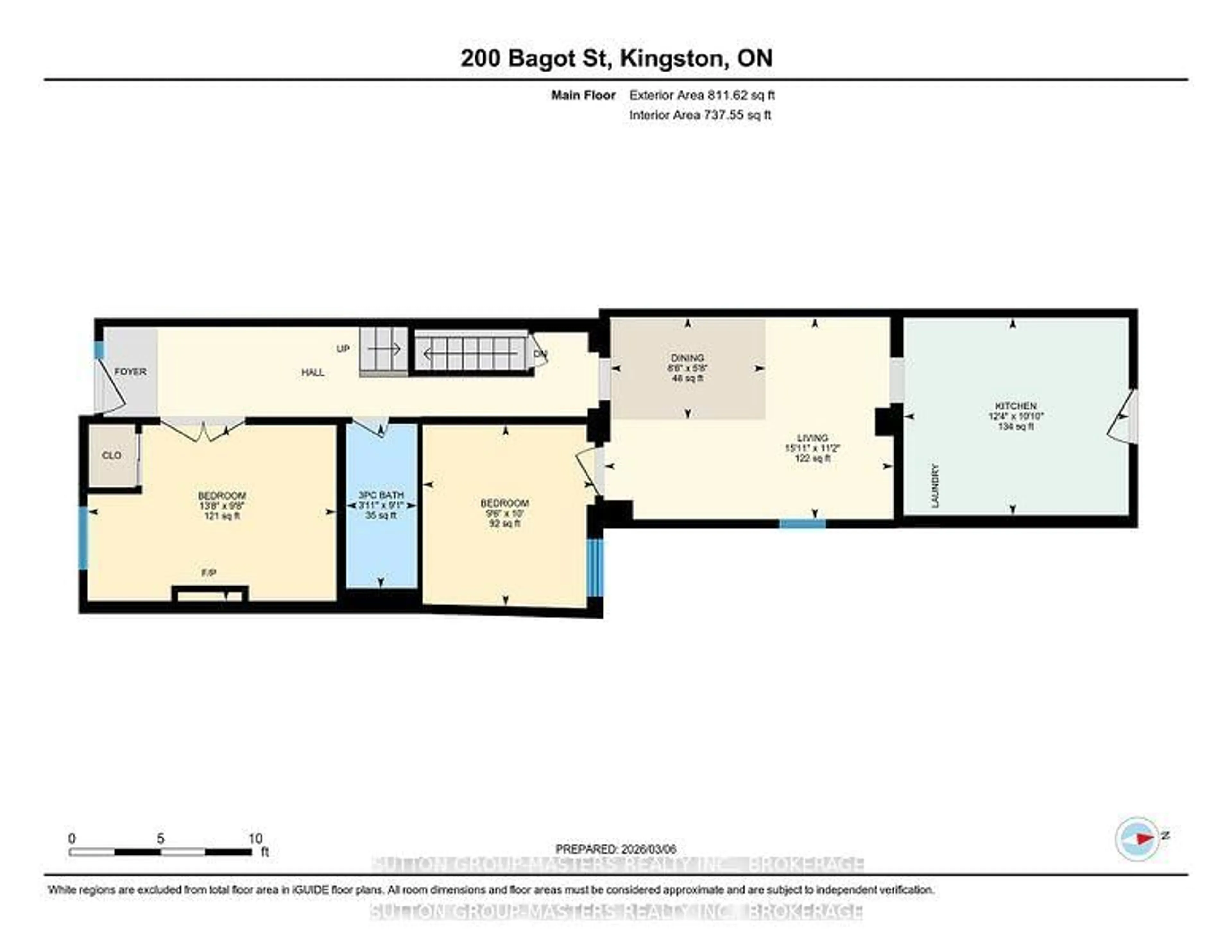 Floor plan for 200 Bagot St, Kingston Ontario K7L 3G1
