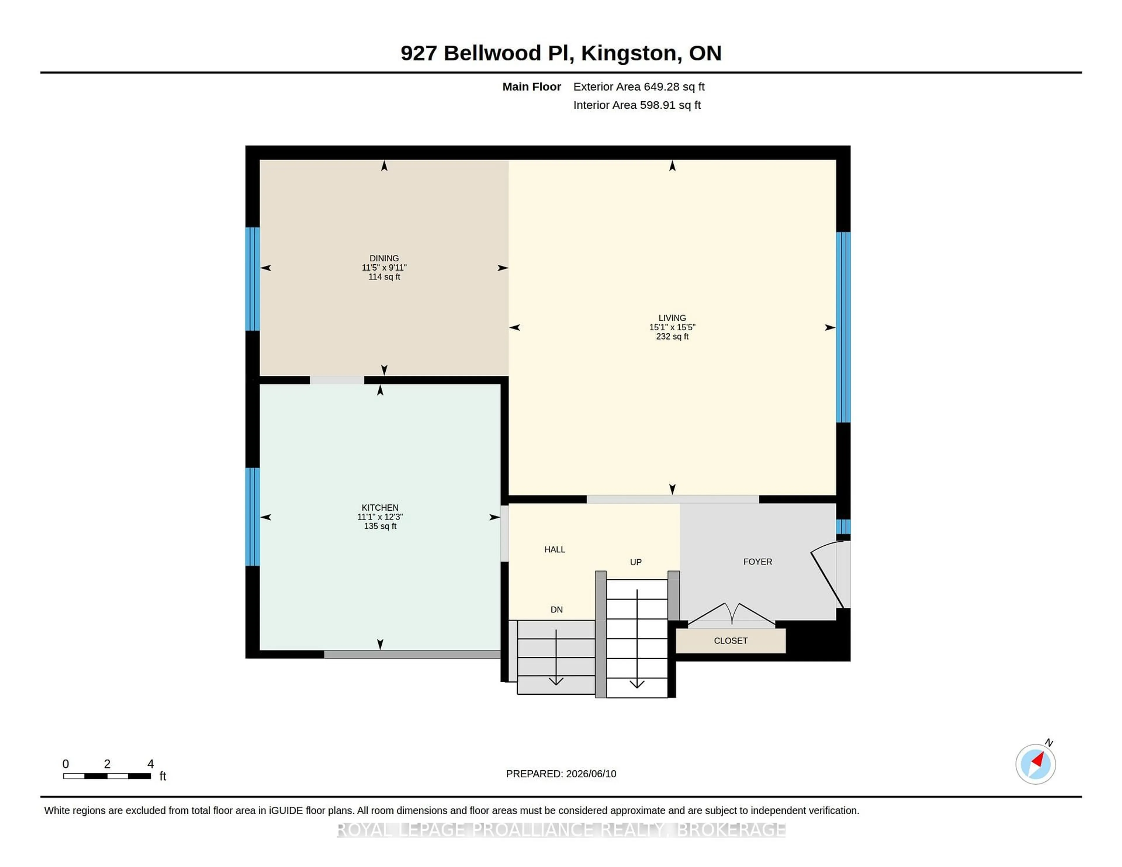 Floor plan for 927 Bellwood Pl, Kingston Ontario K7P 1P4