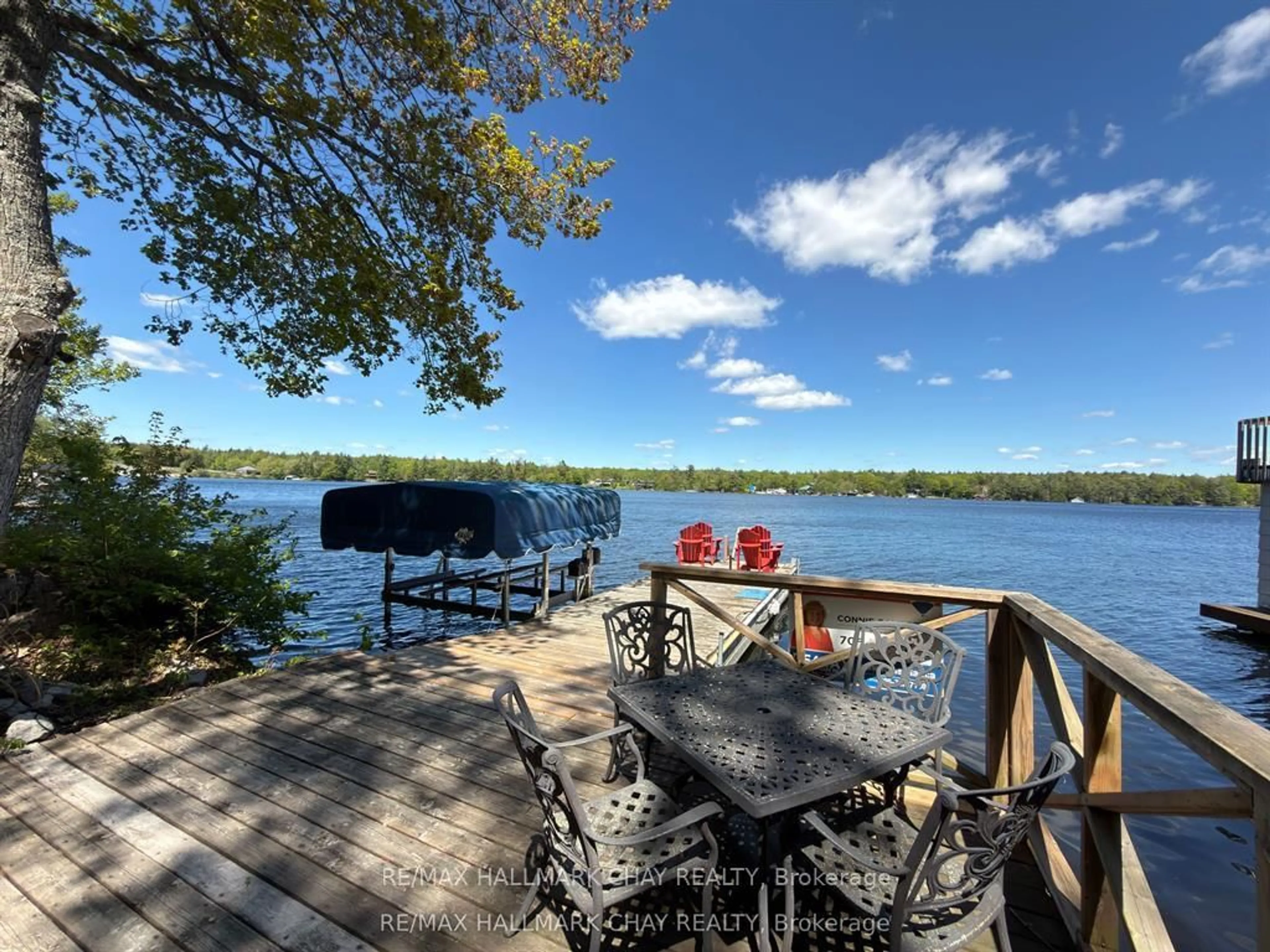 Patio, water/lake/river/ocean view for 137 Pickerel Point Rd, Georgian Bay Ontario L0K 1S0