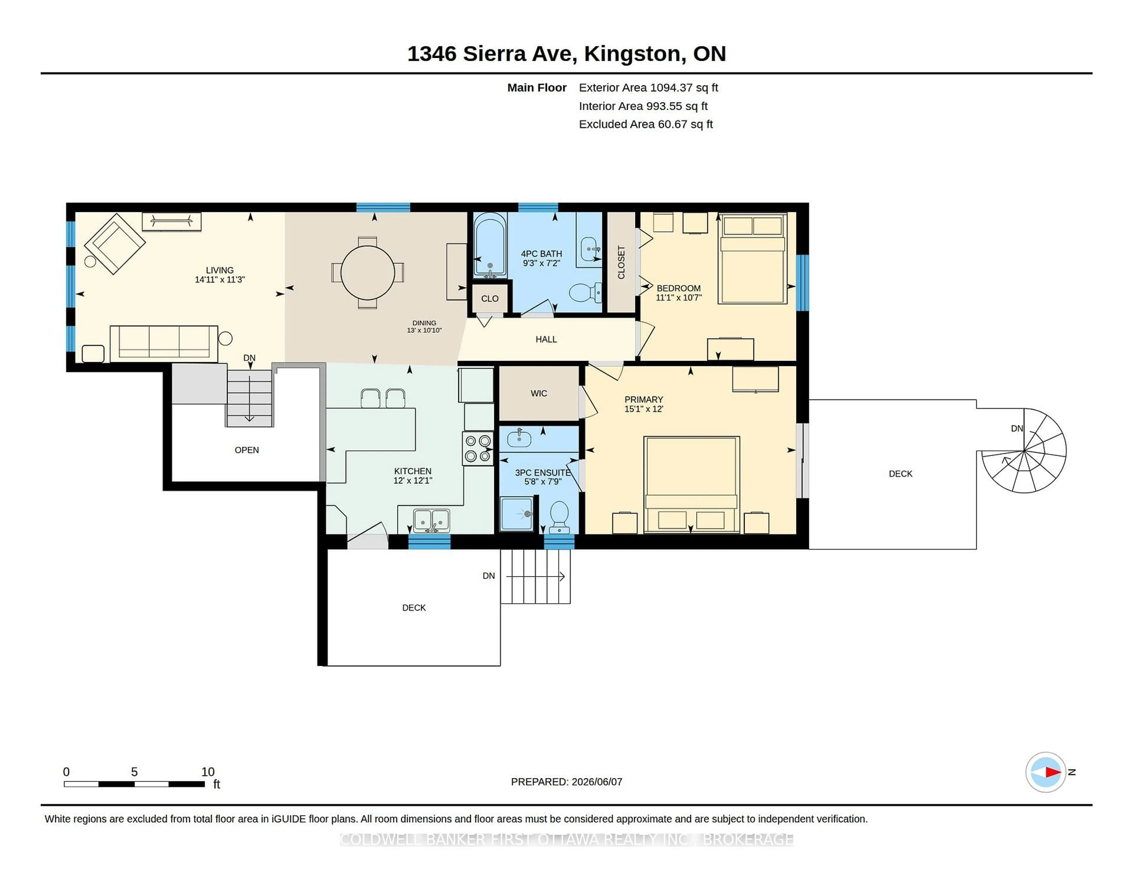 Floor plan for 1346 Sierra Ave, Kingston Ontario K7P 0B6