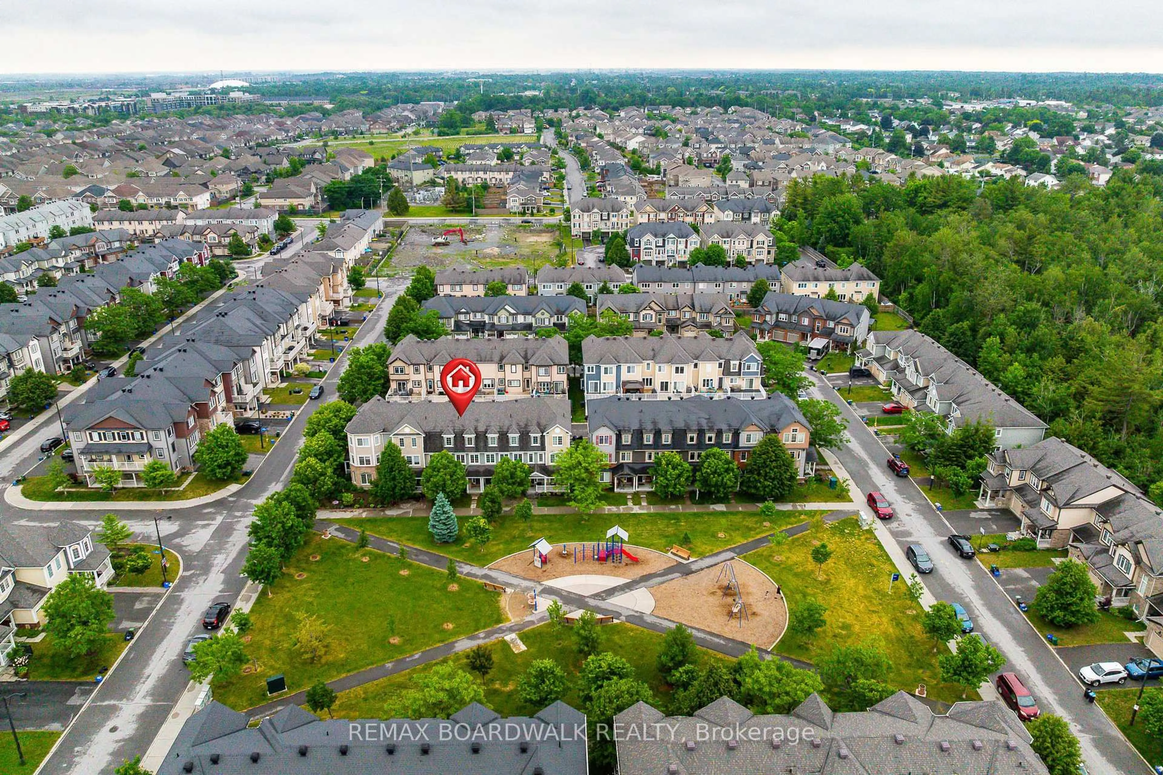 A pic from outside/outdoor area/front of a property/back of a property/a pic from drone, street for 84 Brisote Lane, Stittsville Ontario K2S 0V3