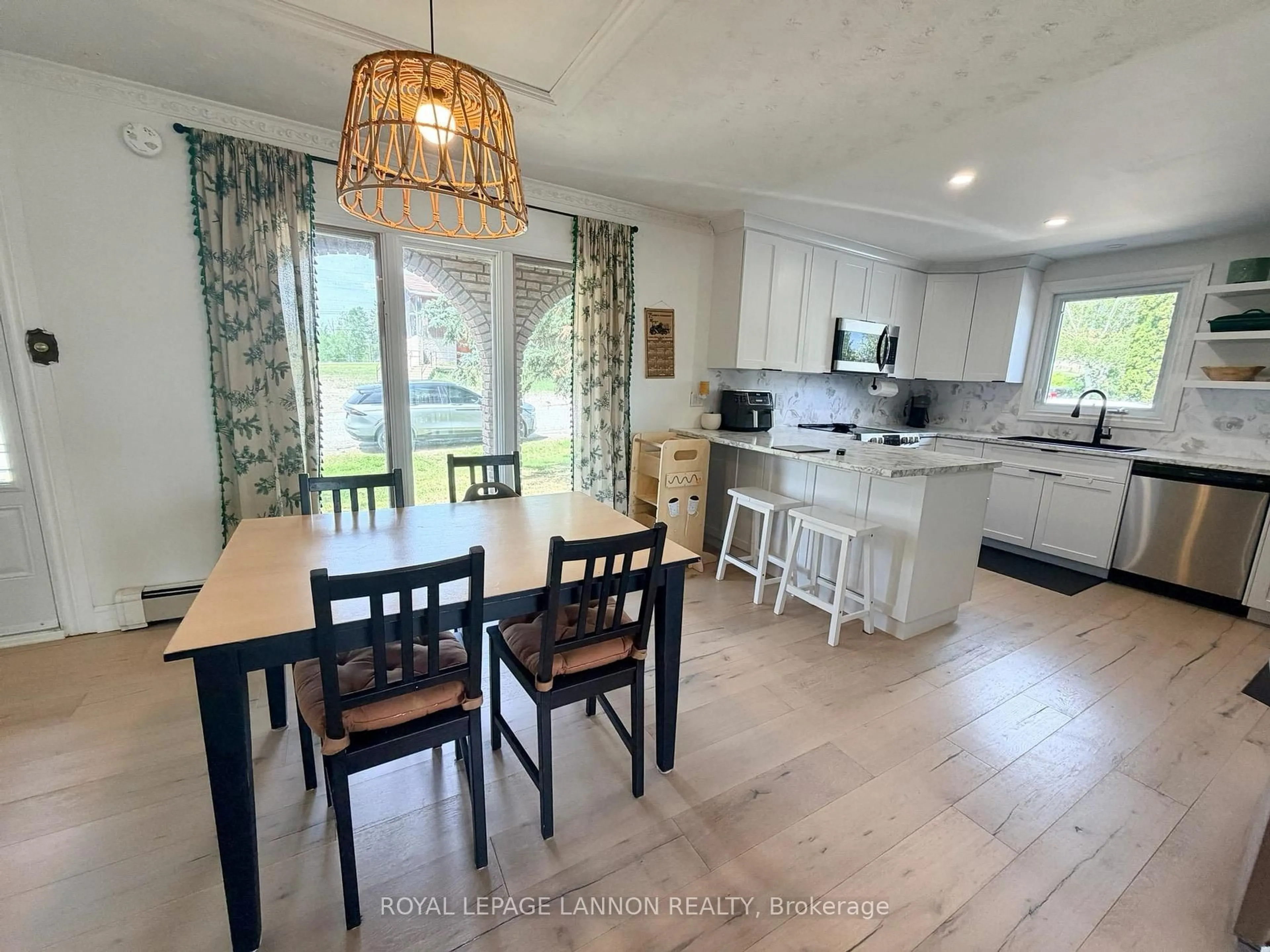 Open concept kitchen, wood/laminate floor for 102 Thom St, Greenstone Ontario P0T 1M0