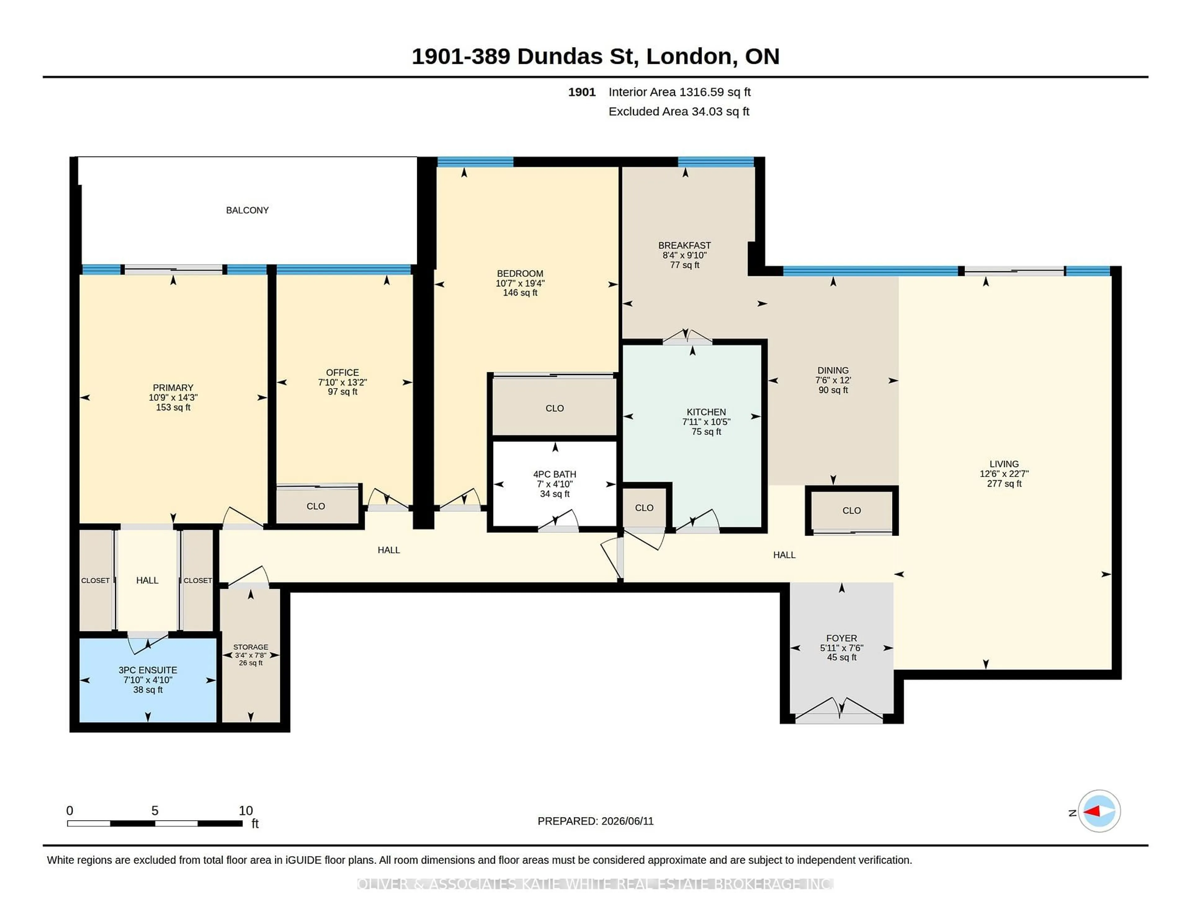 Floor plan for 389 Dundas St #1901, London East Ontario N6B 3L5