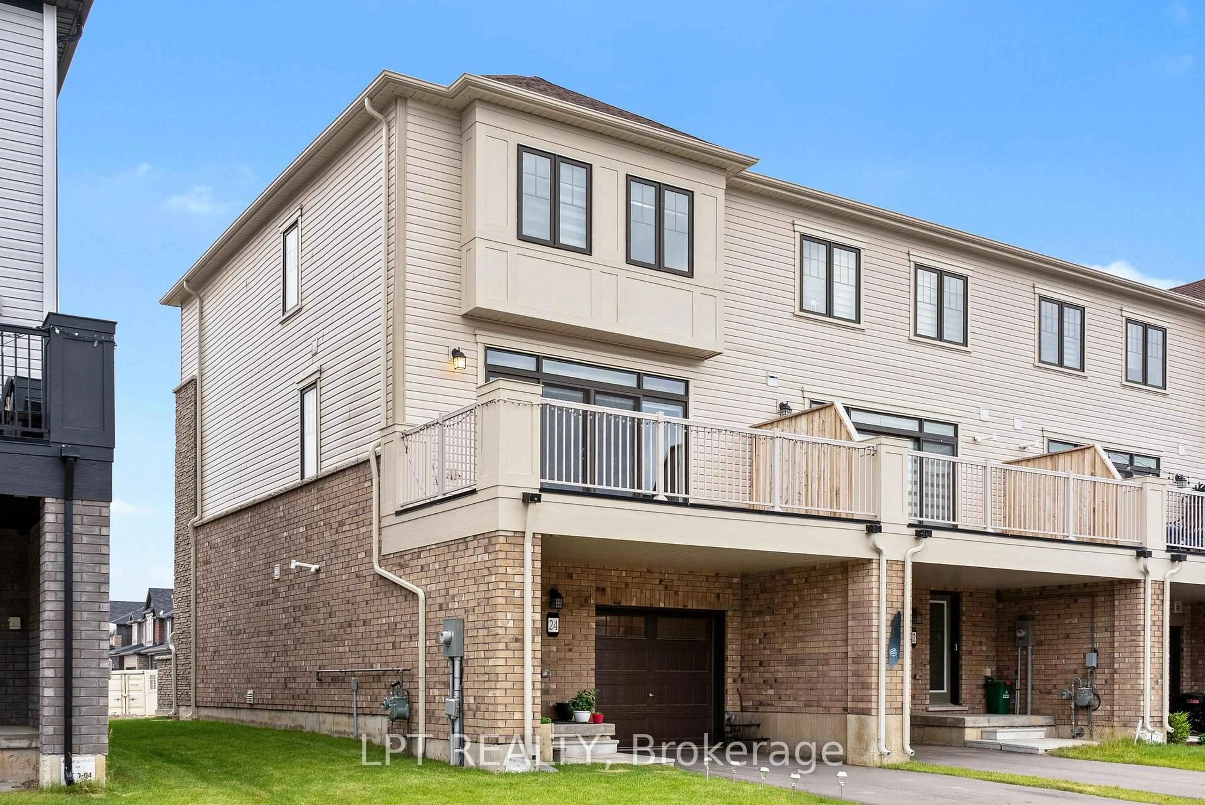 Home with brick exterior material, street for 24 Bee Cres, Brantford Ontario N3T 0V7