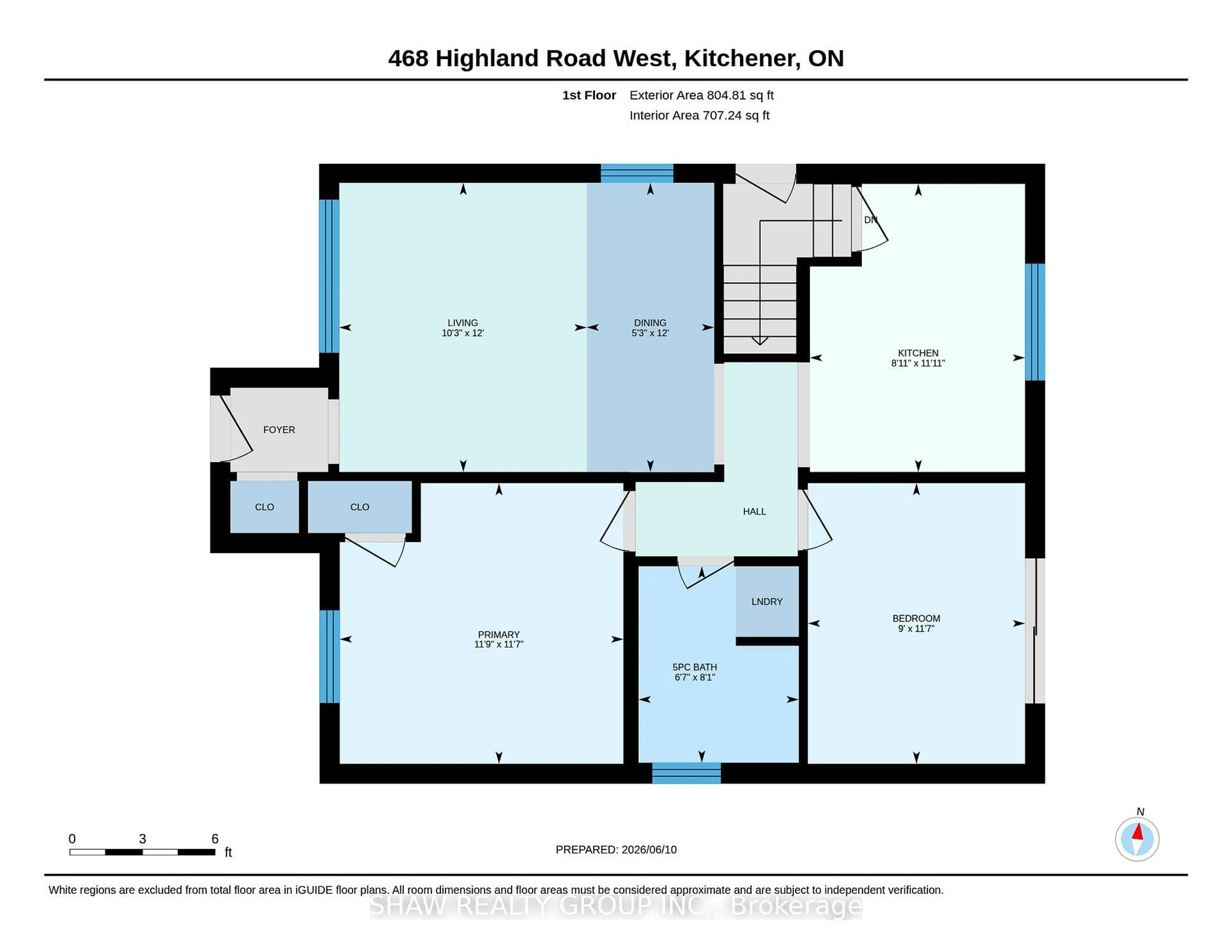 Floor plan for 468 Highland Rd, Kitchener Ontario N2M 3W7