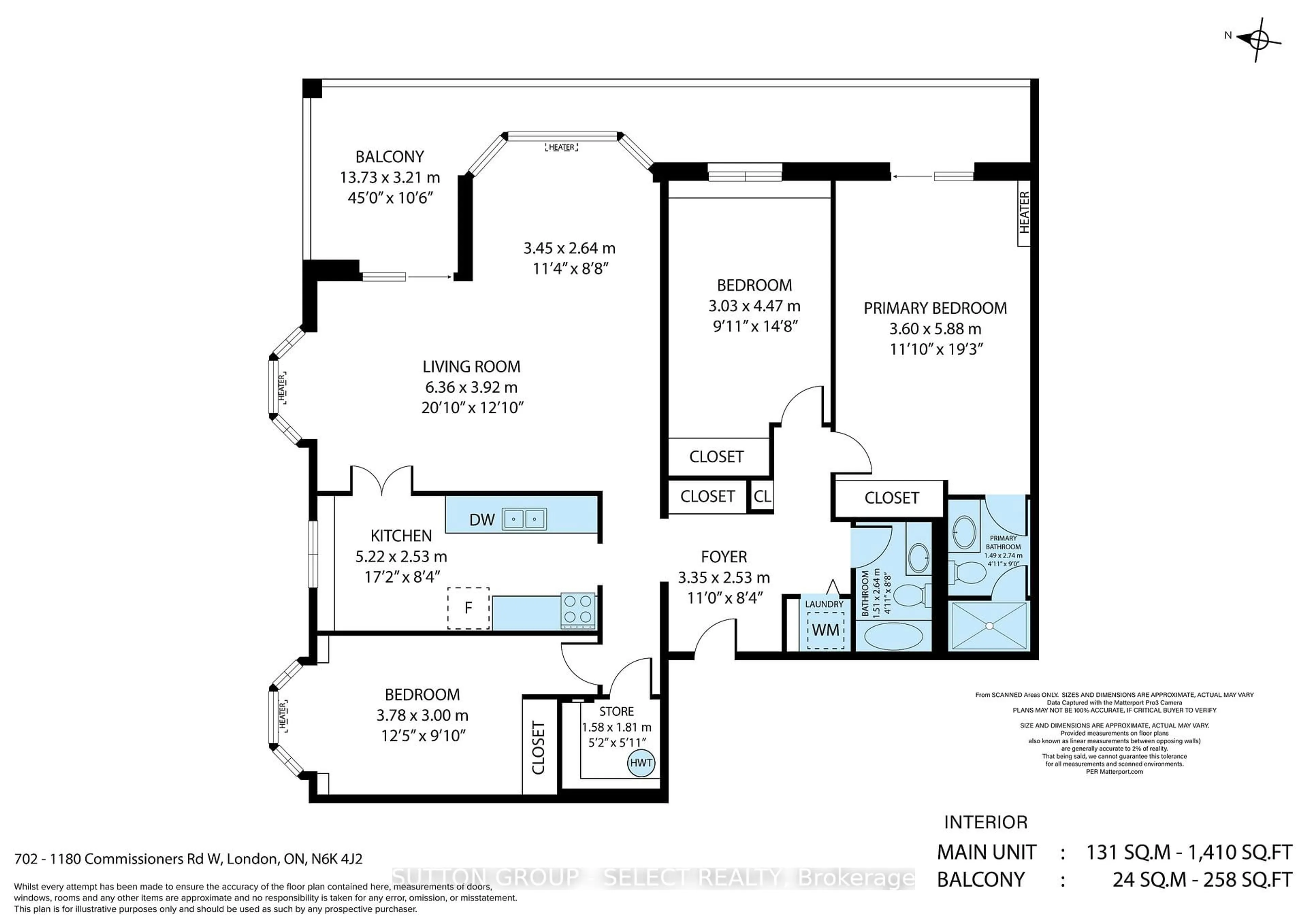 Floor plan for 1180 Commissioners Rd #702, London South Ontario N6K 4J2