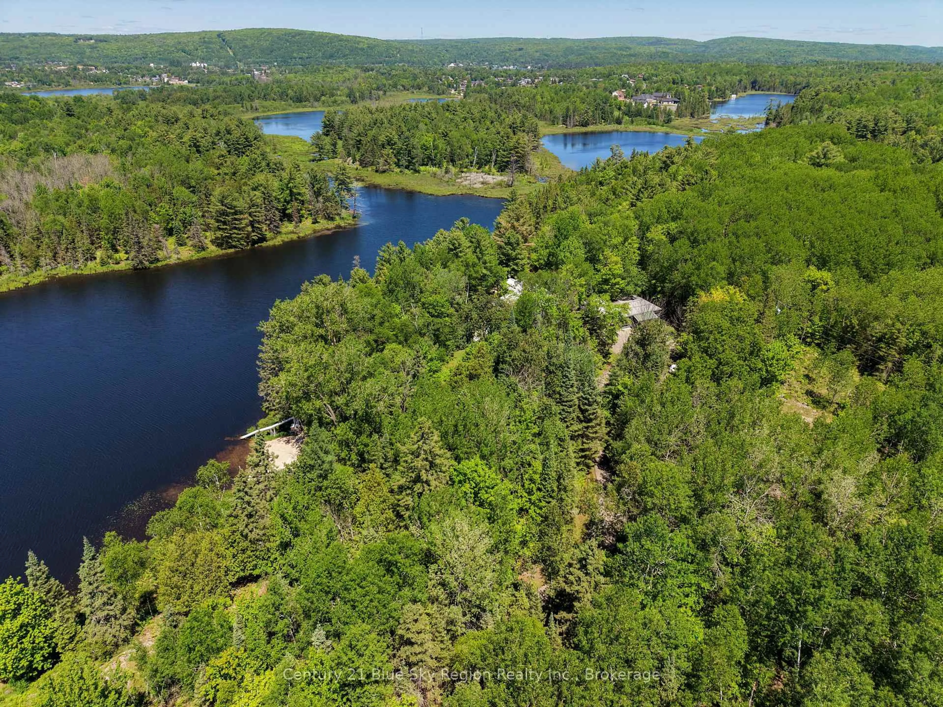 A pic from outside/outdoor area/front of a property/back of a property/a pic from drone, water/lake/river/ocean view for 370 Highway 17, North Bay Ontario P1A 0A2