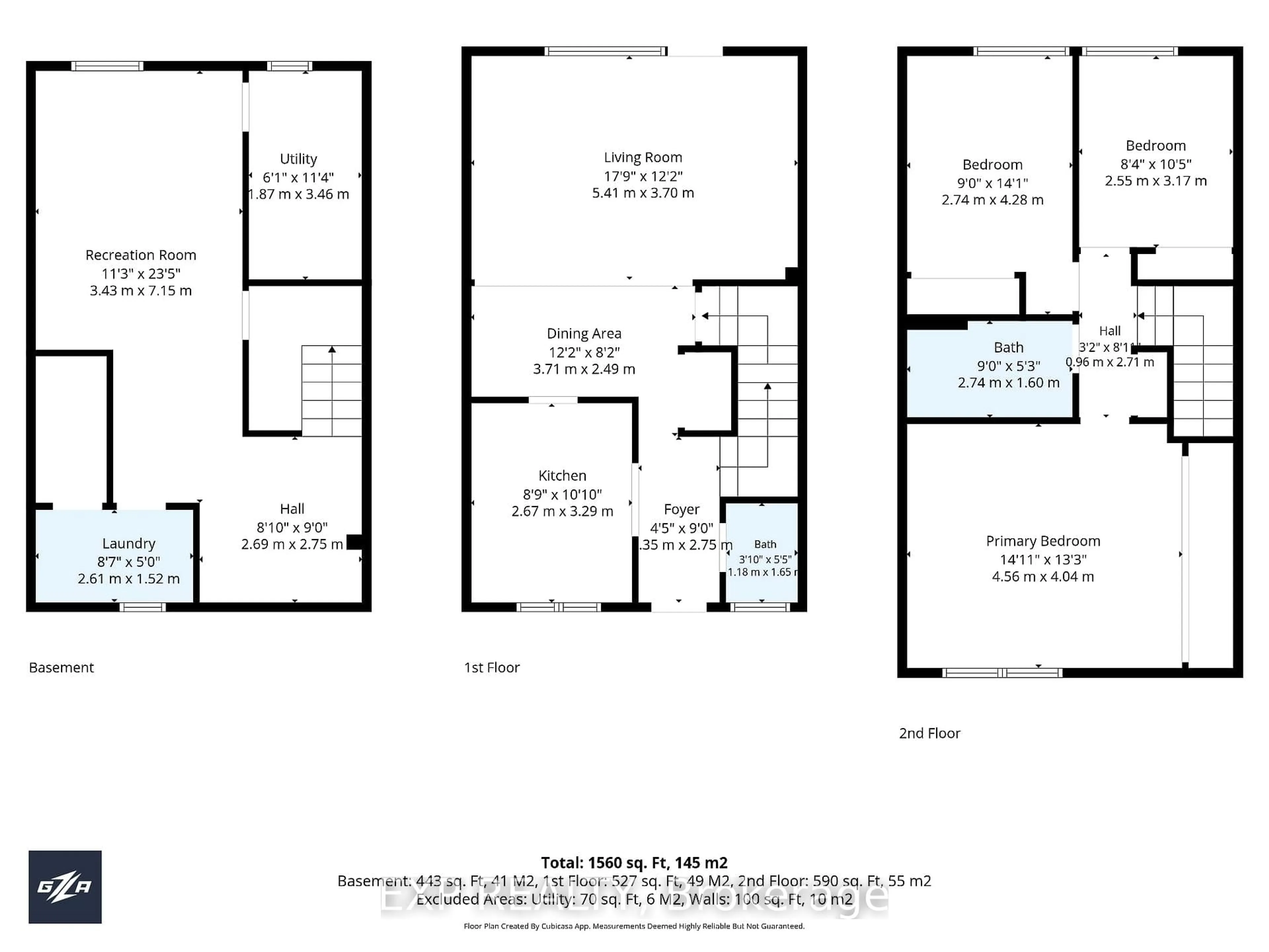 Floor plan for 10 Fieldgate Dr #A, Ottawa Ontario K2J 1L5