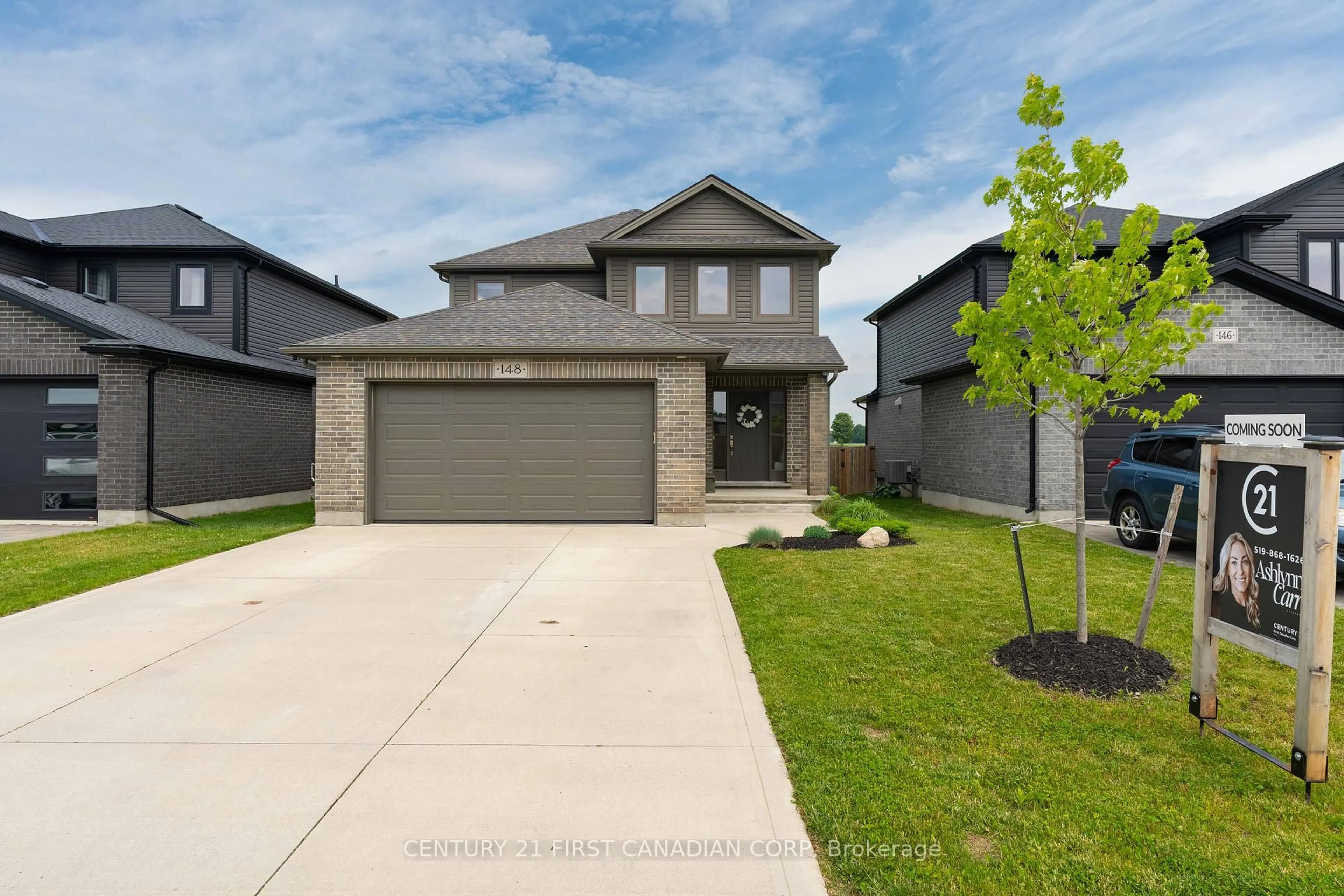 Home with brick exterior material, street for 148 Gilmour Dr, Lucan Biddulph Ontario N0M 2J0