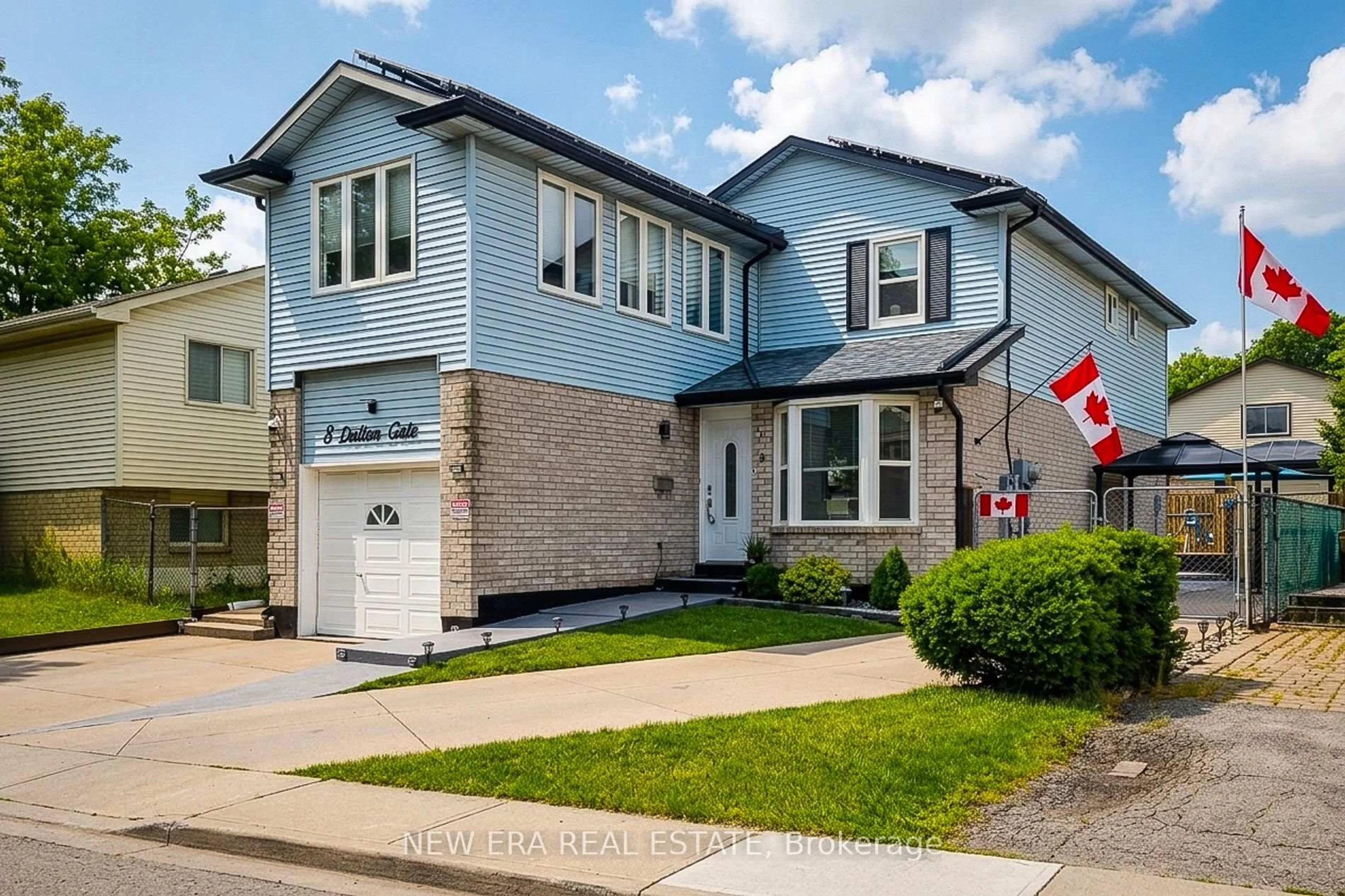 Home with brick exterior material, street for 8 Dalton Gate, Hamilton Ontario L8J 1Z4