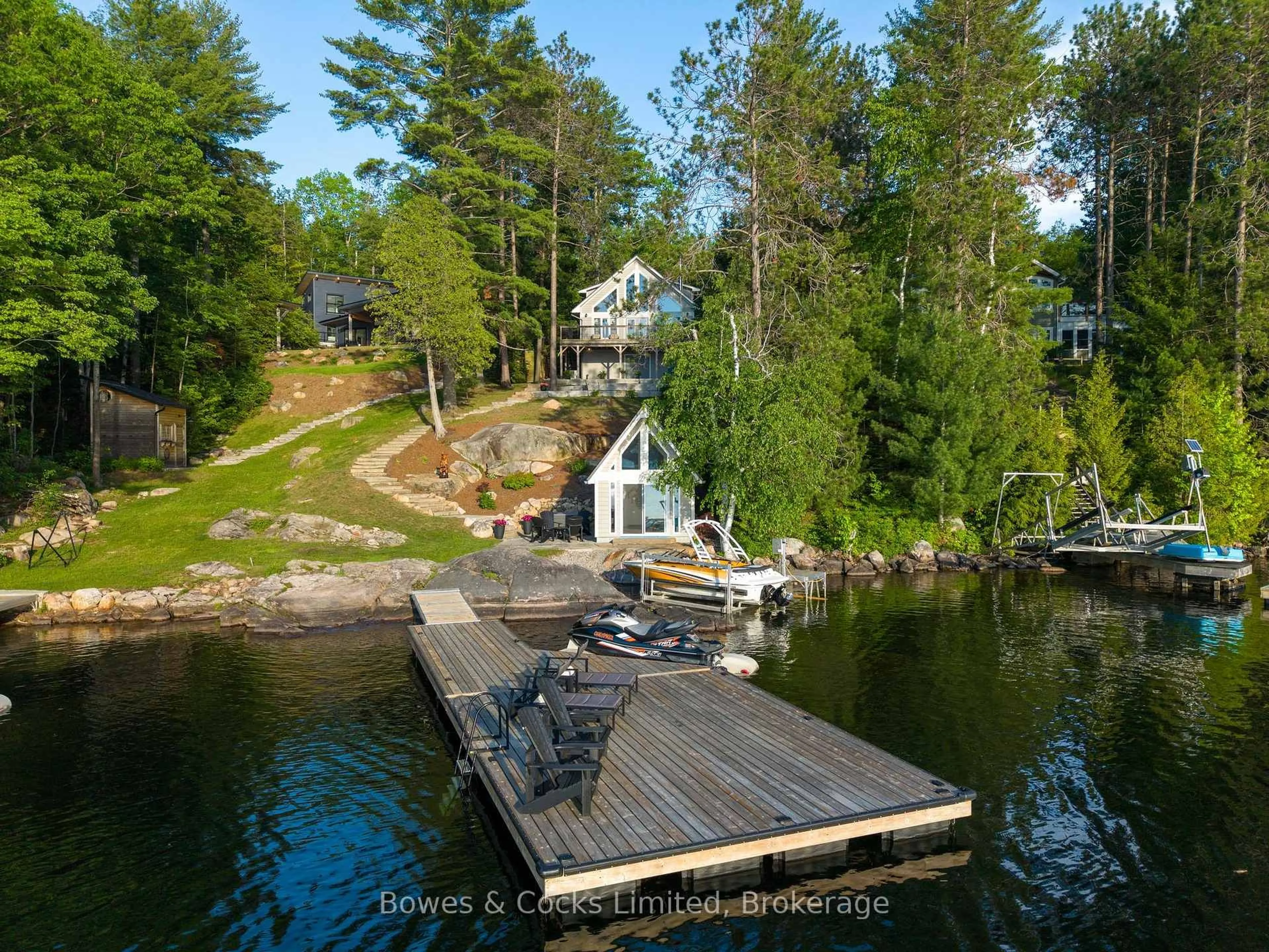 A pic from outside/outdoor area/front of a property/back of a property/a pic from drone, water/lake/river/ocean view for 92 Brock Rd, North Kawartha Ontario K0L 1A0