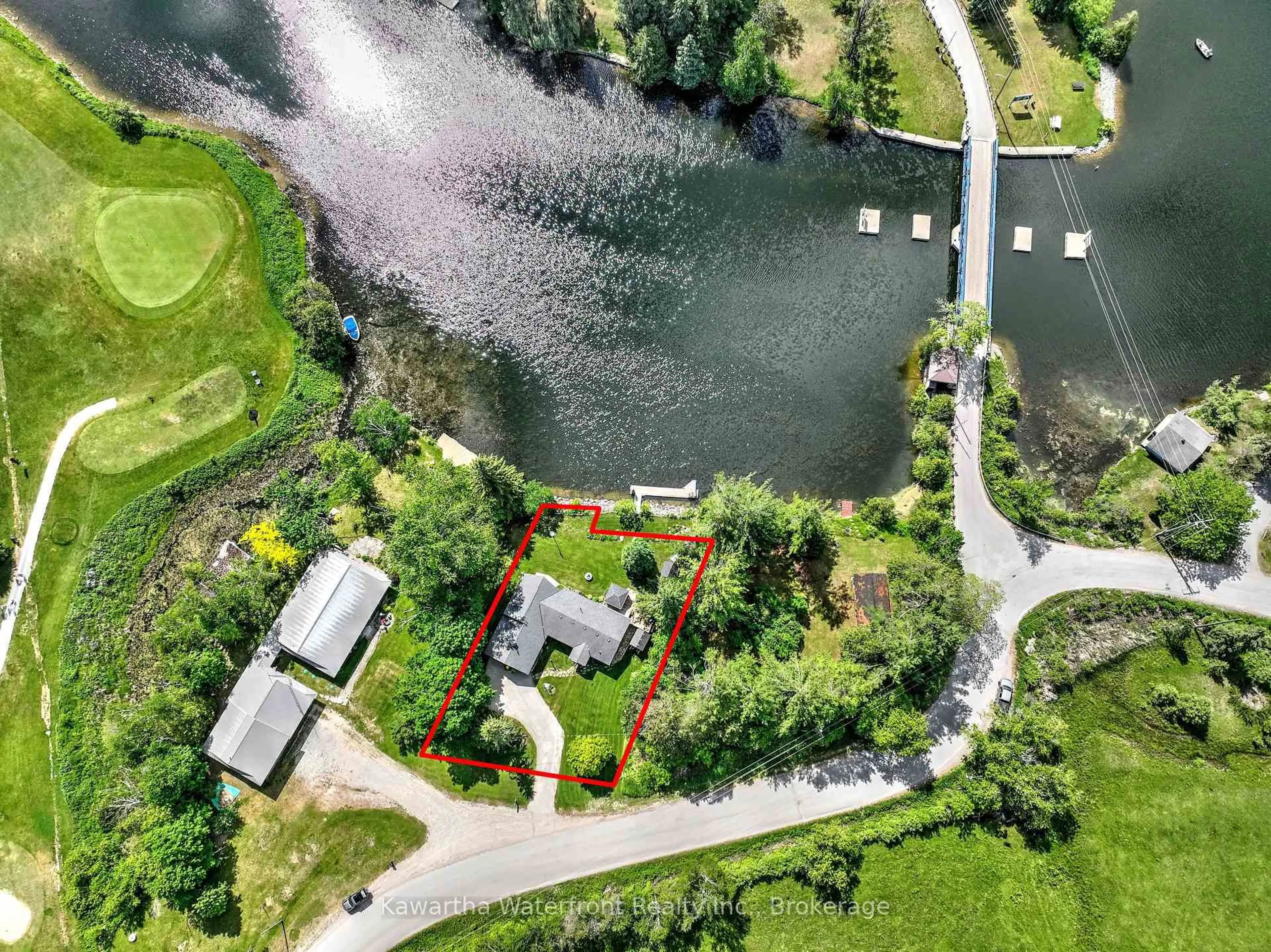 A pic from outside/outdoor area/front of a property/back of a property/a pic from drone, water/lake/river/ocean view for 144 Bolsover Rd, Kawartha Lakes Ontario K0M 2T0