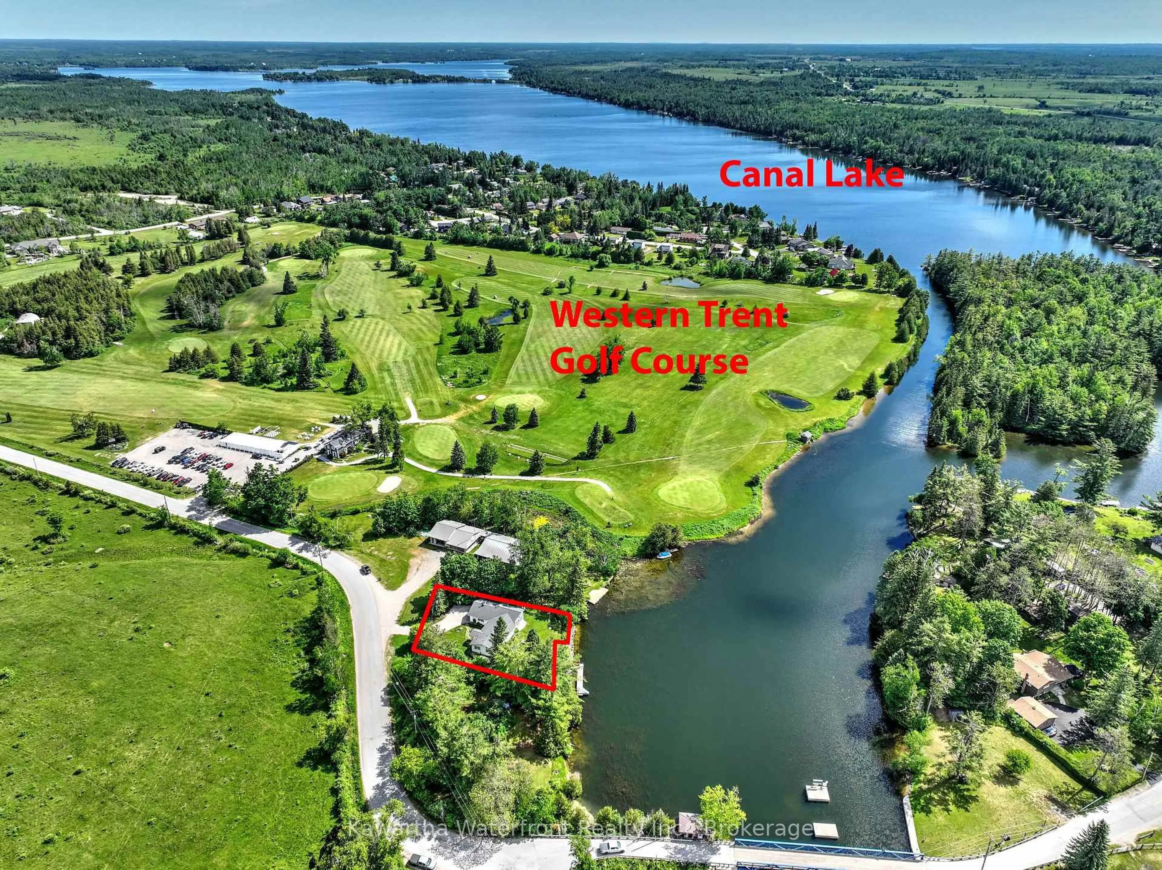A pic from outside/outdoor area/front of a property/back of a property/a pic from drone, water/lake/river/ocean view for 144 Bolsover Rd, Kawartha Lakes Ontario K0M 2T0