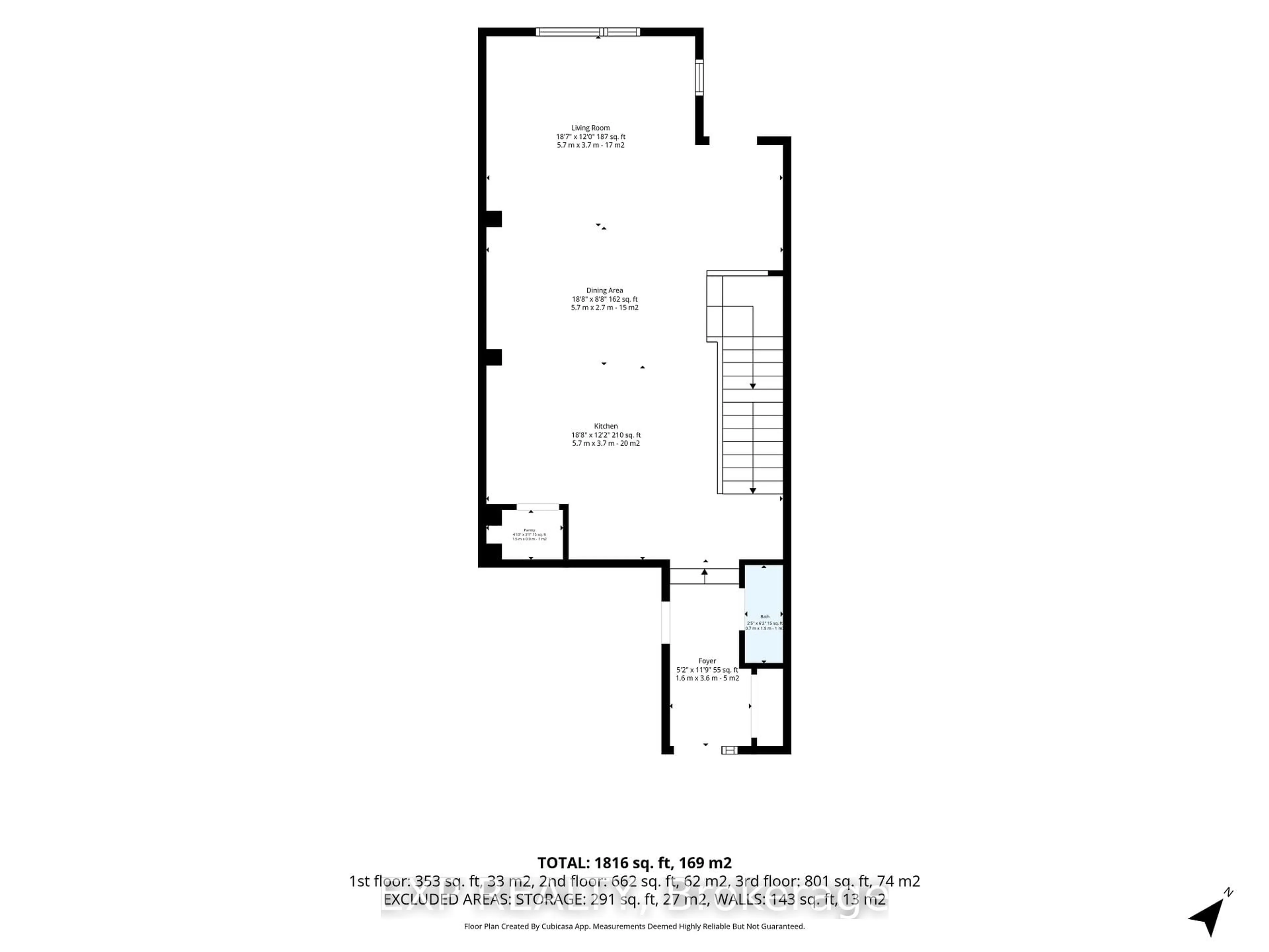 Floor plan for 18 Rookie Cres, Ottawa Ontario K2V 0R9