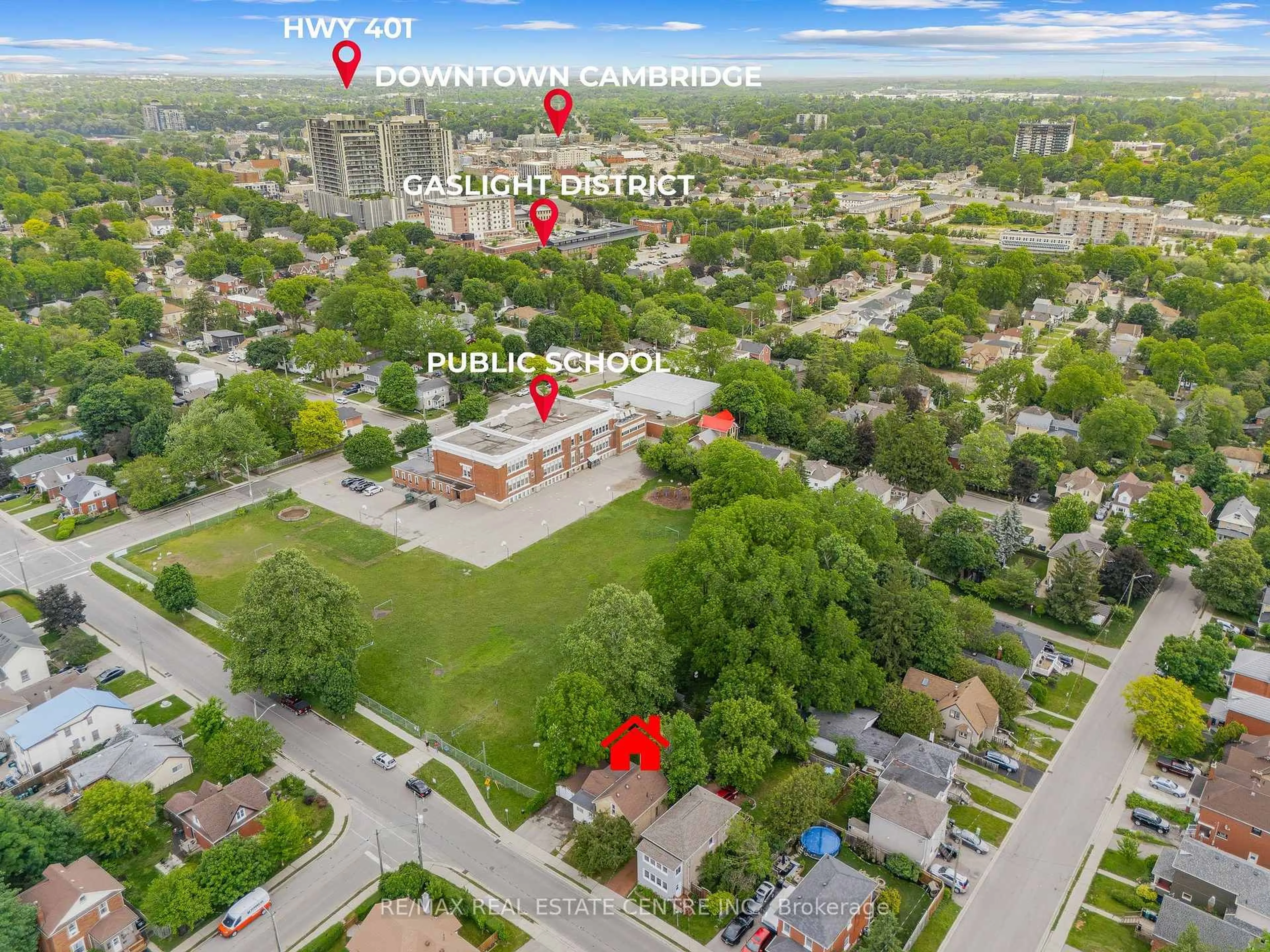 A pic from outside/outdoor area/front of a property/back of a property/a pic from drone, unknown for 69 Glenmorris St, Cambridge Ontario N1S 2Y4