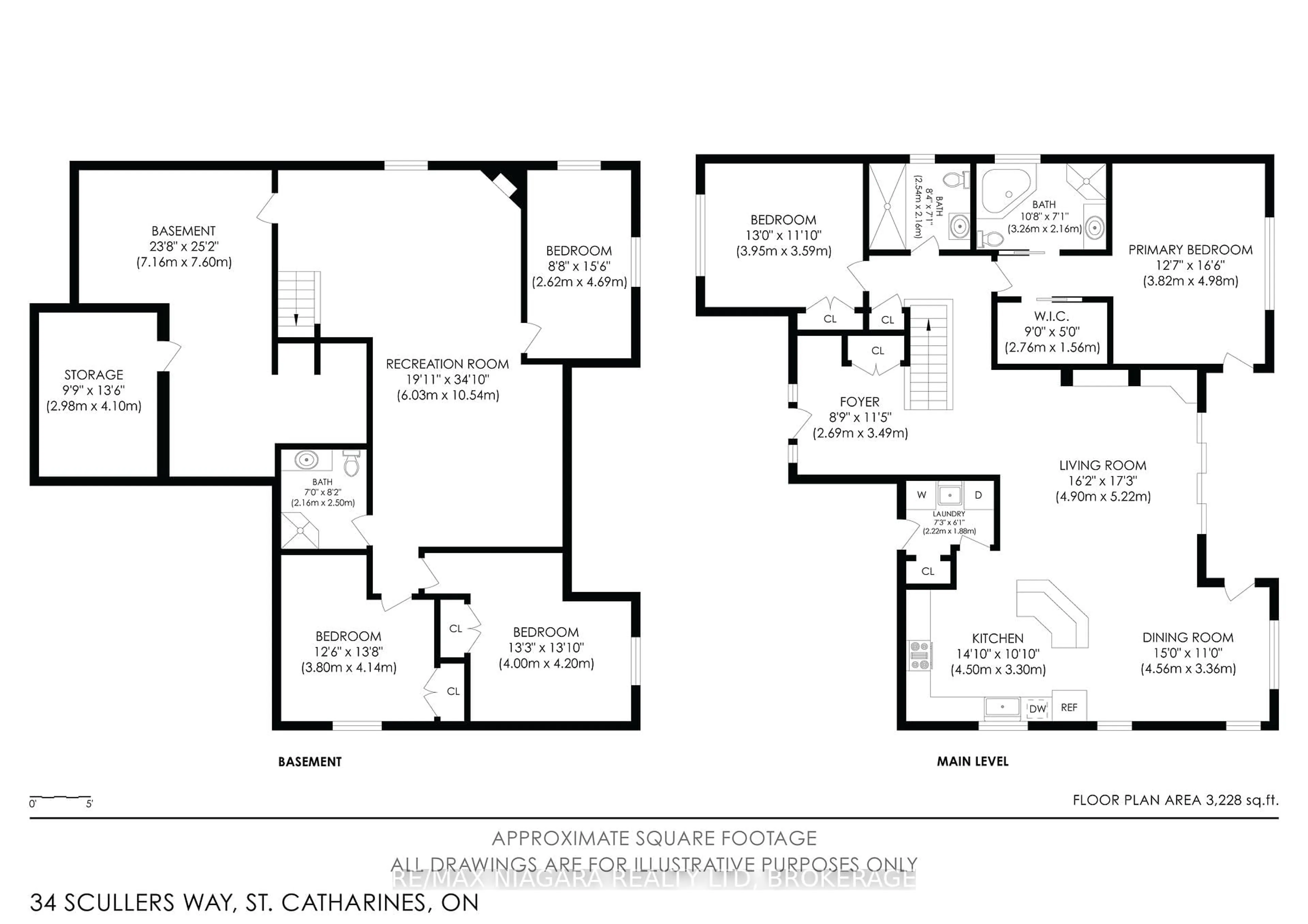 Floor plan for 34 Sculler's Way, St. Catharines Ontario L2N 7T1