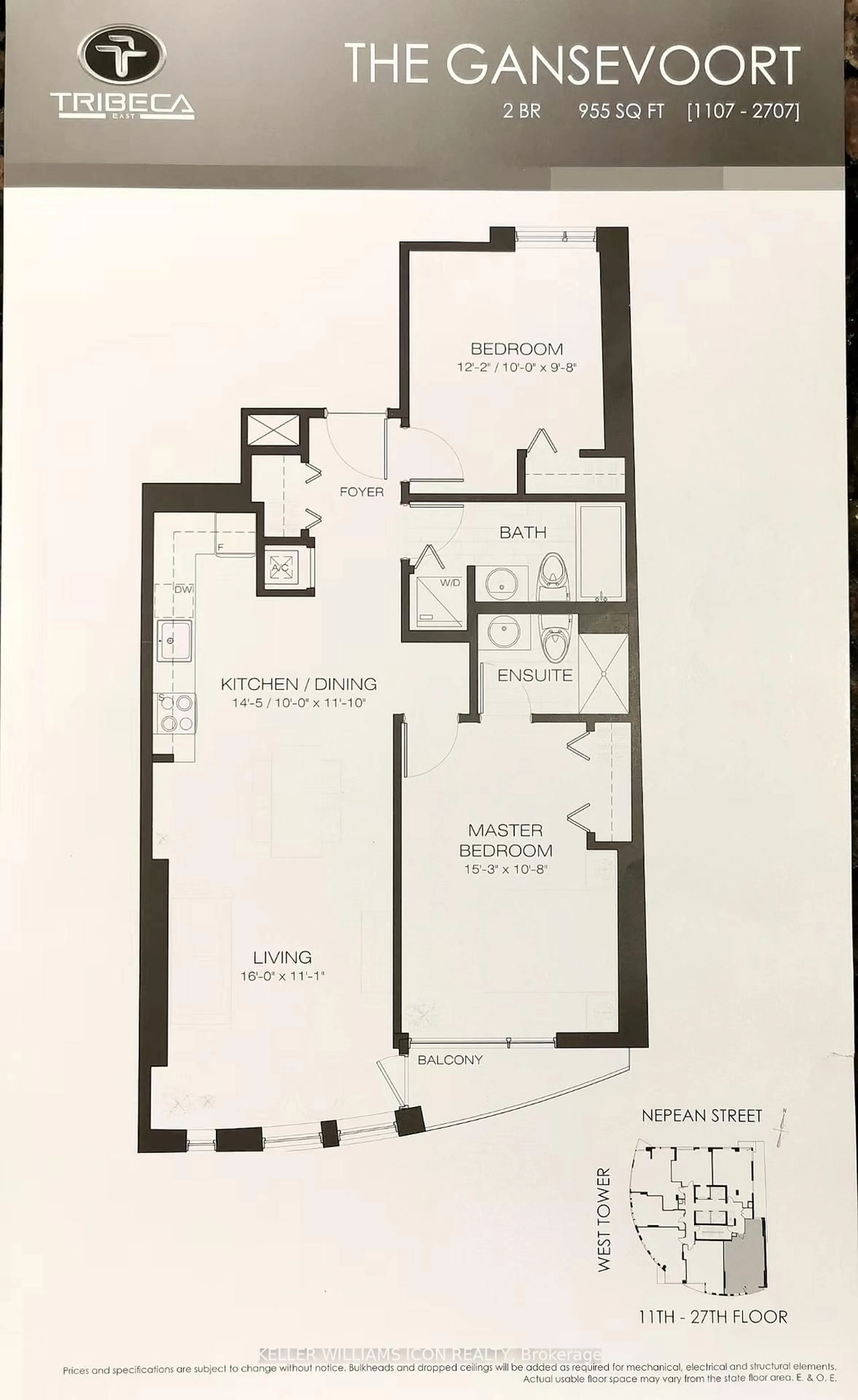 Floor plan for 40 NEPEAN St #1907, Ottawa Ontario K2P 0X5